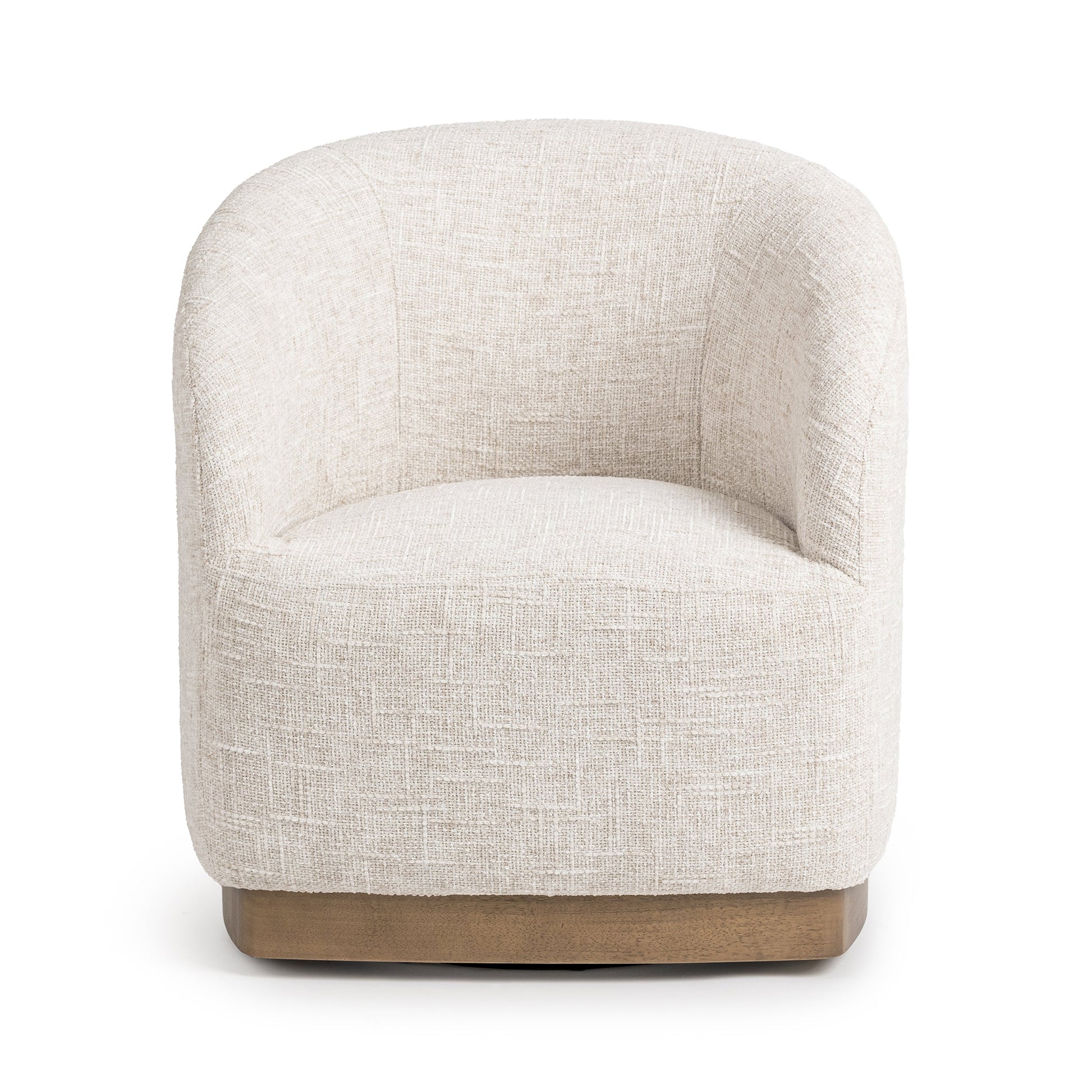 Diah Toasted Linen Swivel Accent Chair - Ornate Home