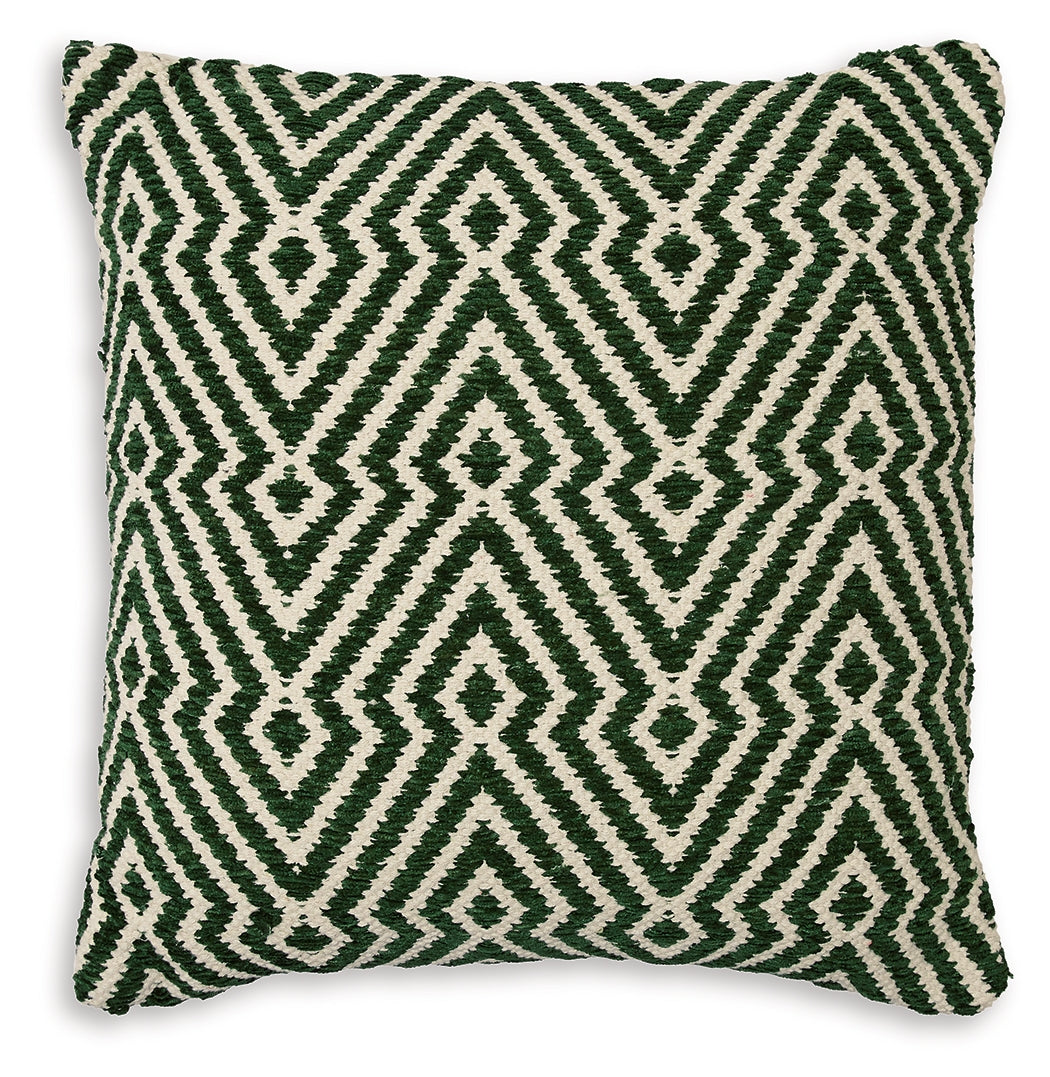 Digover Green/Ivory Pillow- Viva Furn