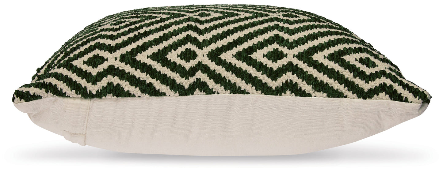 Digover Green/Ivory Pillow- Viva Furn