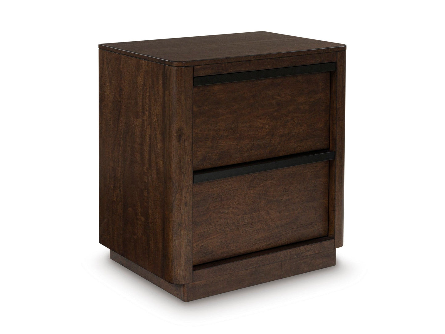 Dilenno Dark Brown Two Drawer Nightstand- Viva Furn