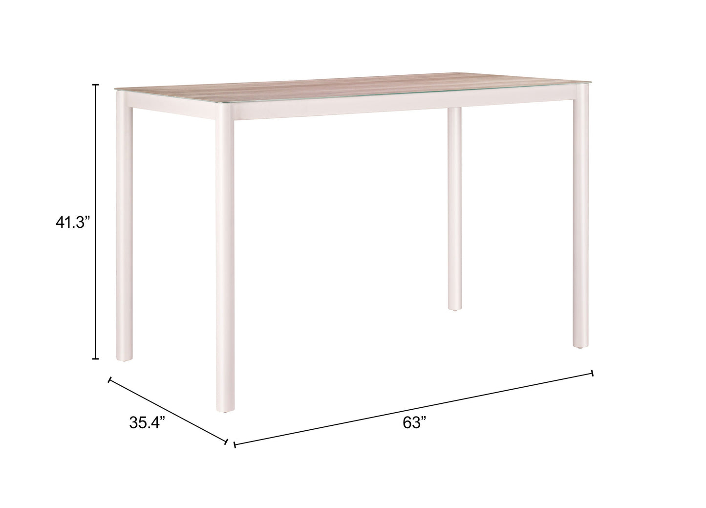 Dimira Natural Outdoor Bar Table - Ornate Home