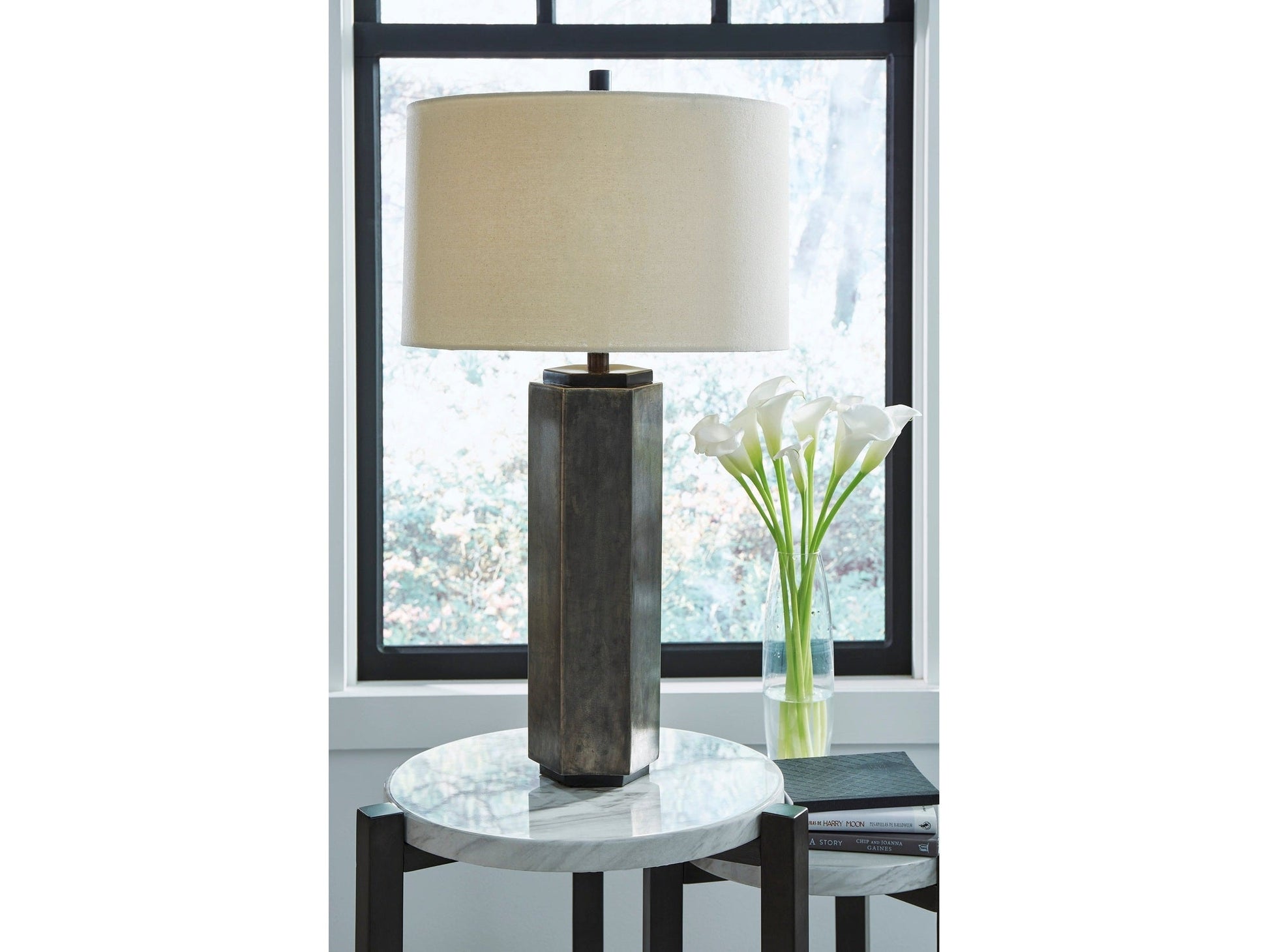 Dirkton Antique Pewter Accent Lamp- Viva Furn