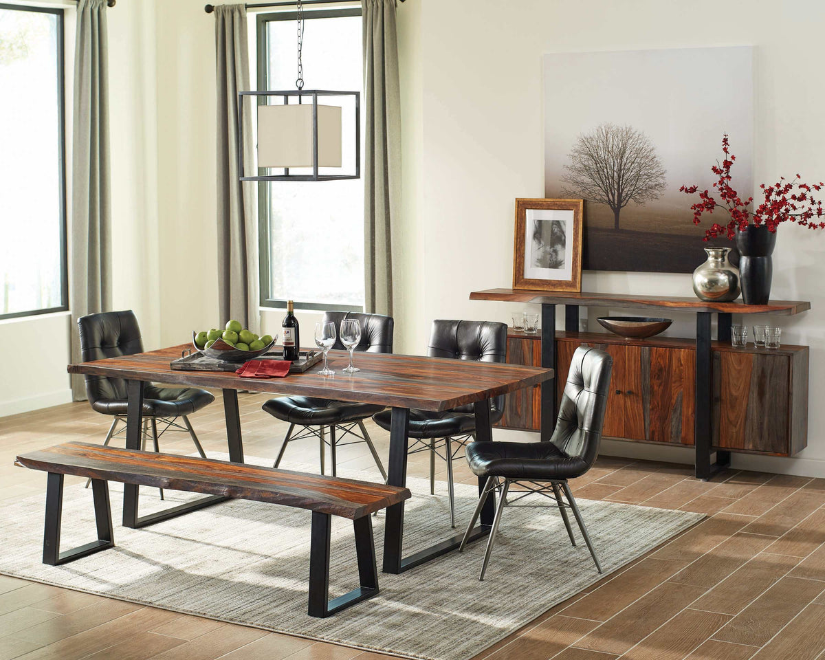 Ditman Grey Sheesham & Black Dining Table - Ornate Home