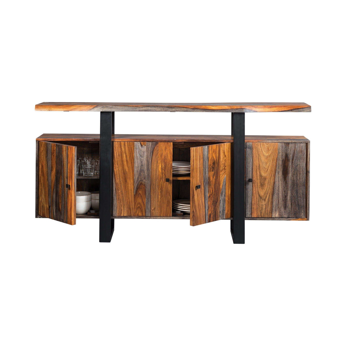 Ditman Grey Sheesham & Black Server - Ornate Home
