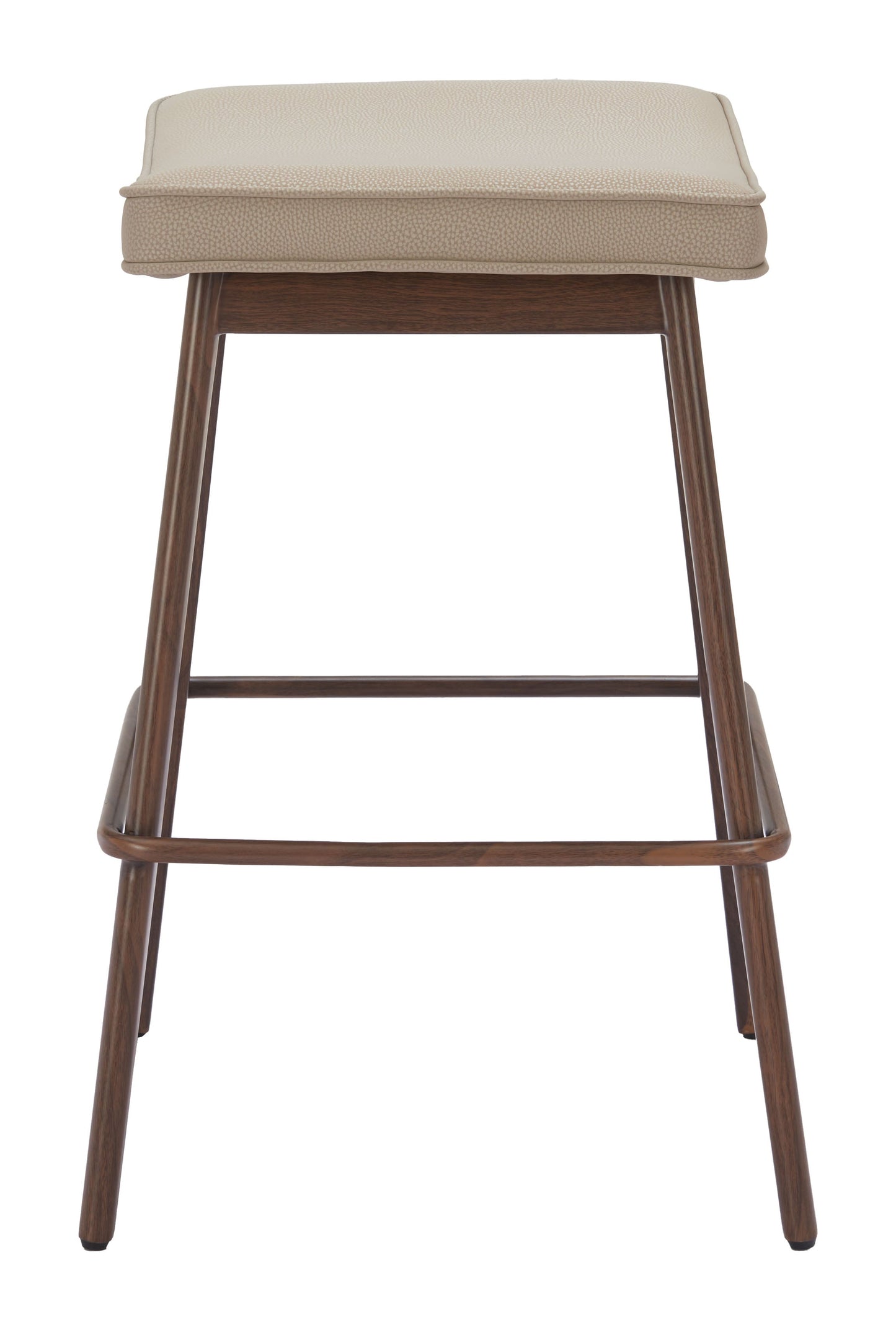 Divat Beige & Walnut Counter Stool (Set of 2) - Ornate Home