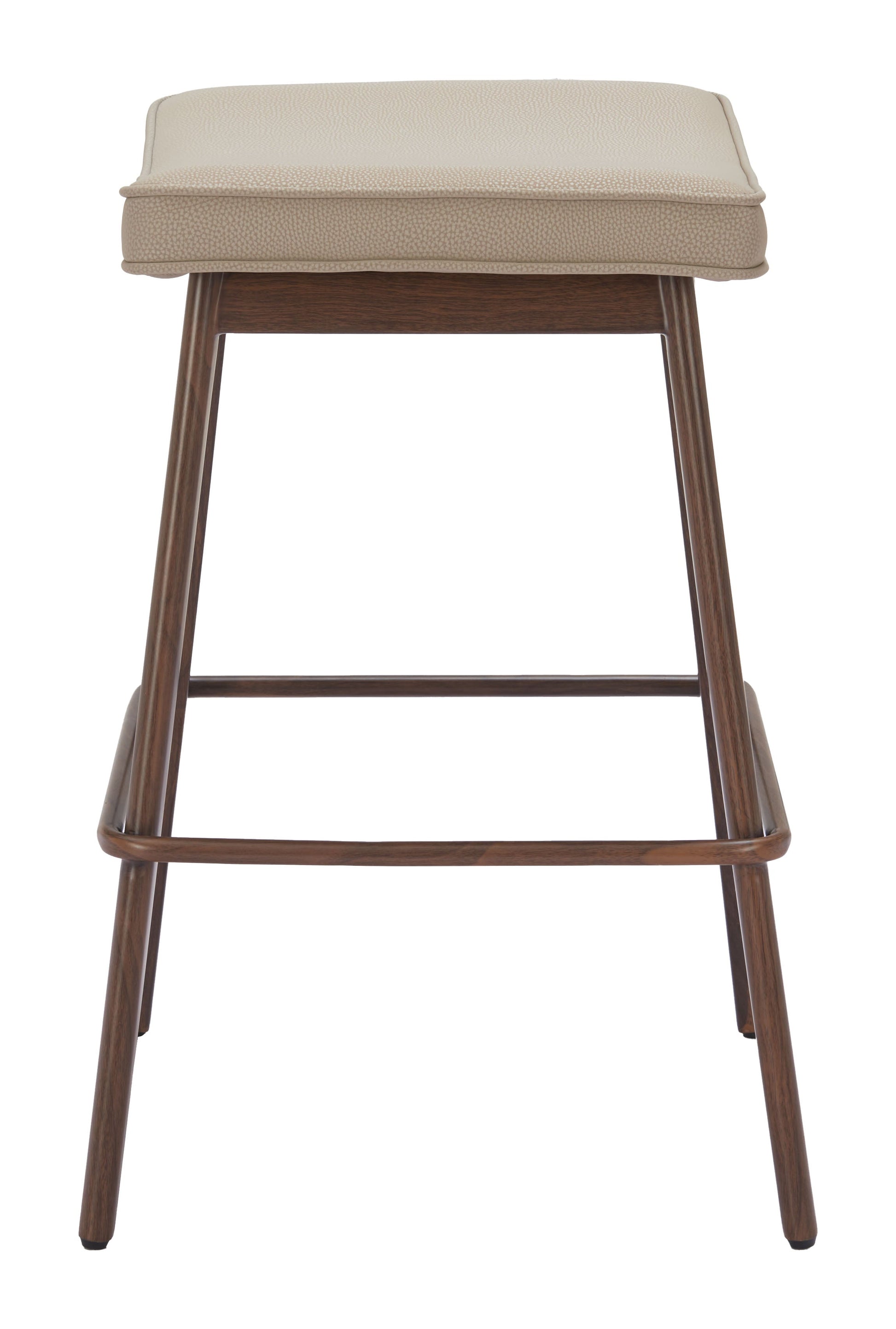 Divat Beige & Walnut Counter Stool (Set of 2) - Ornate Home