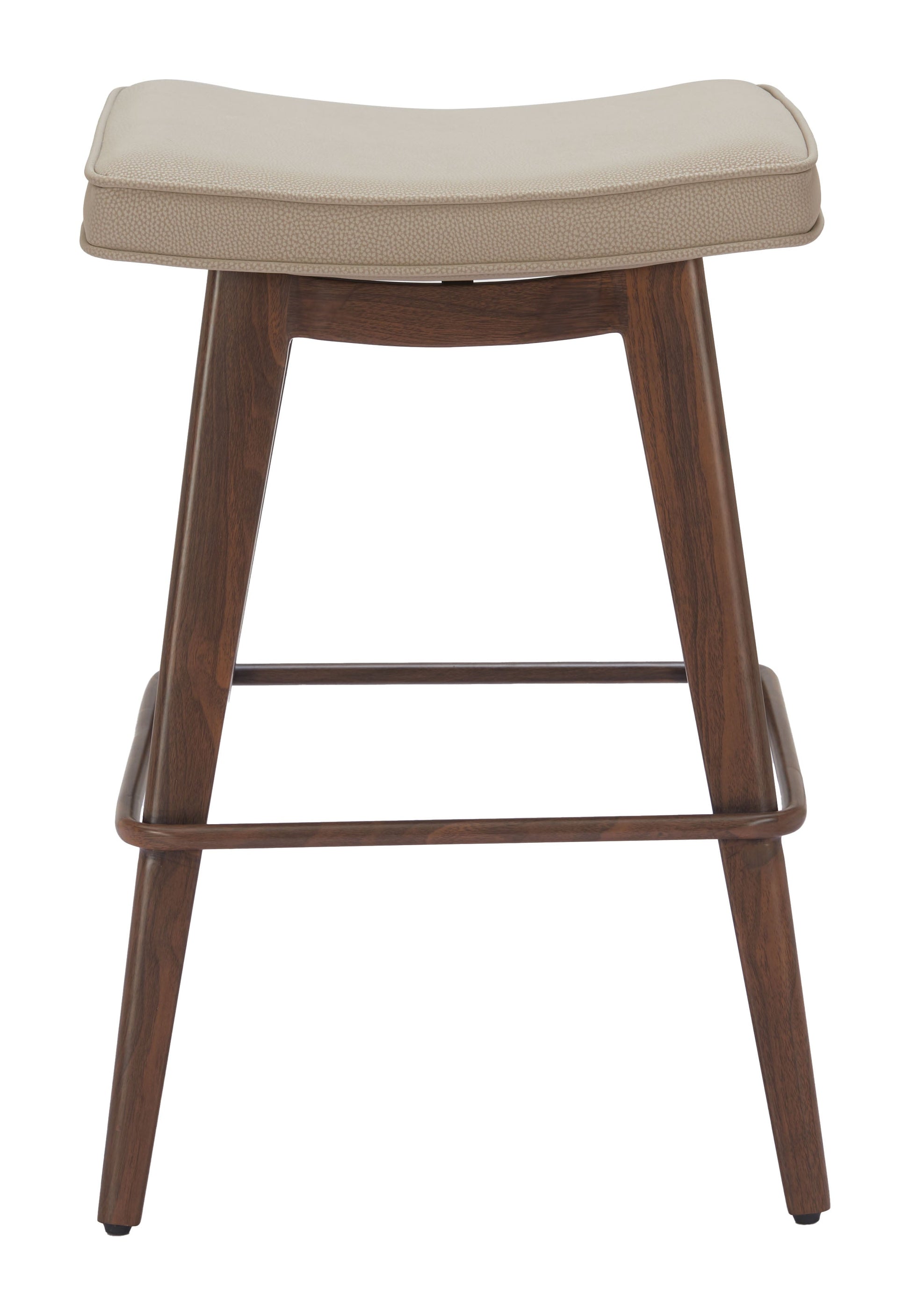 Divat Beige & Walnut Counter Stool (Set of 2) - Ornate Home