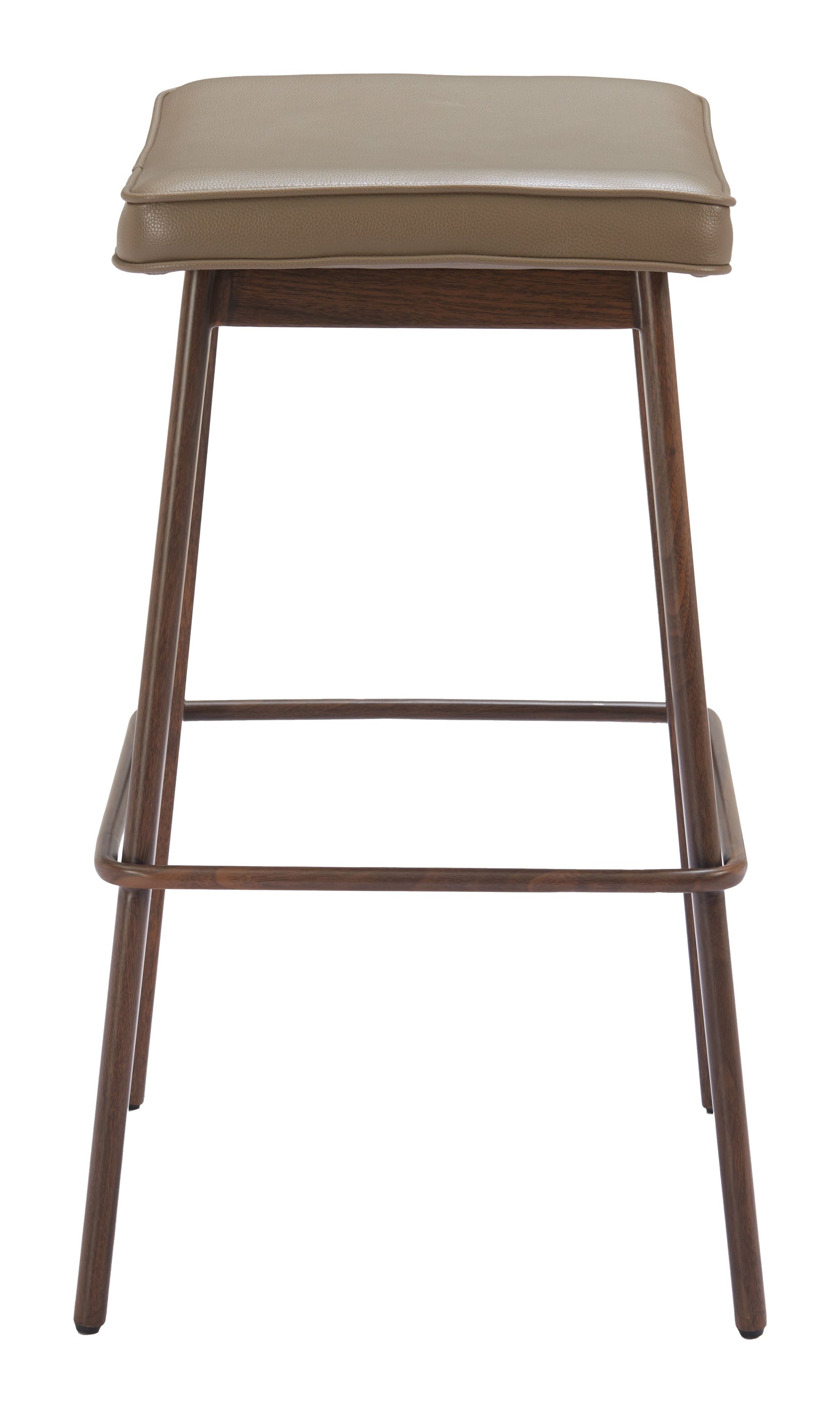Divat Taupe & Walnut Barstool (Set of 2) - Ornate Home