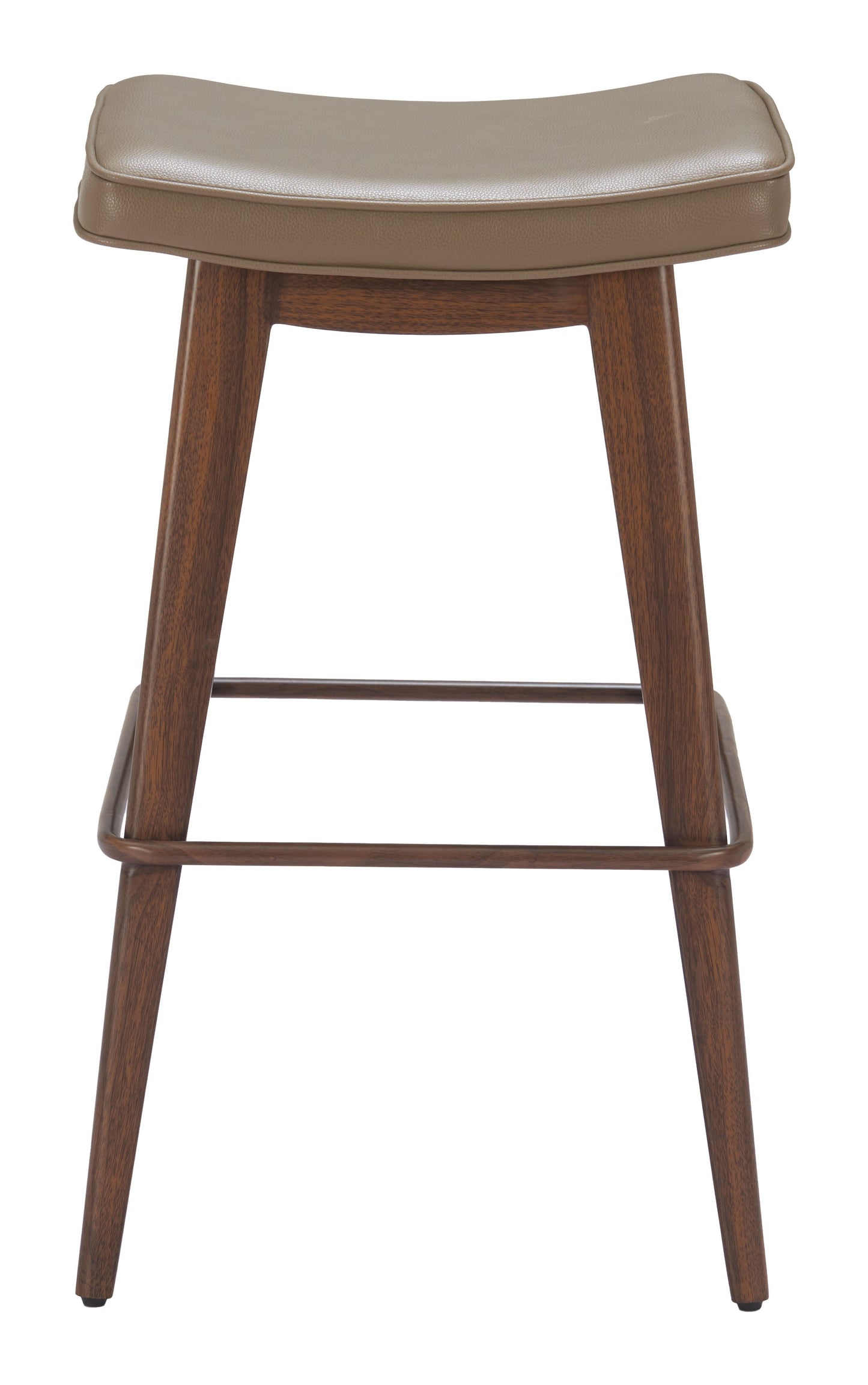 Divat Taupe & Walnut Barstool (Set of 2) - Ornate Home