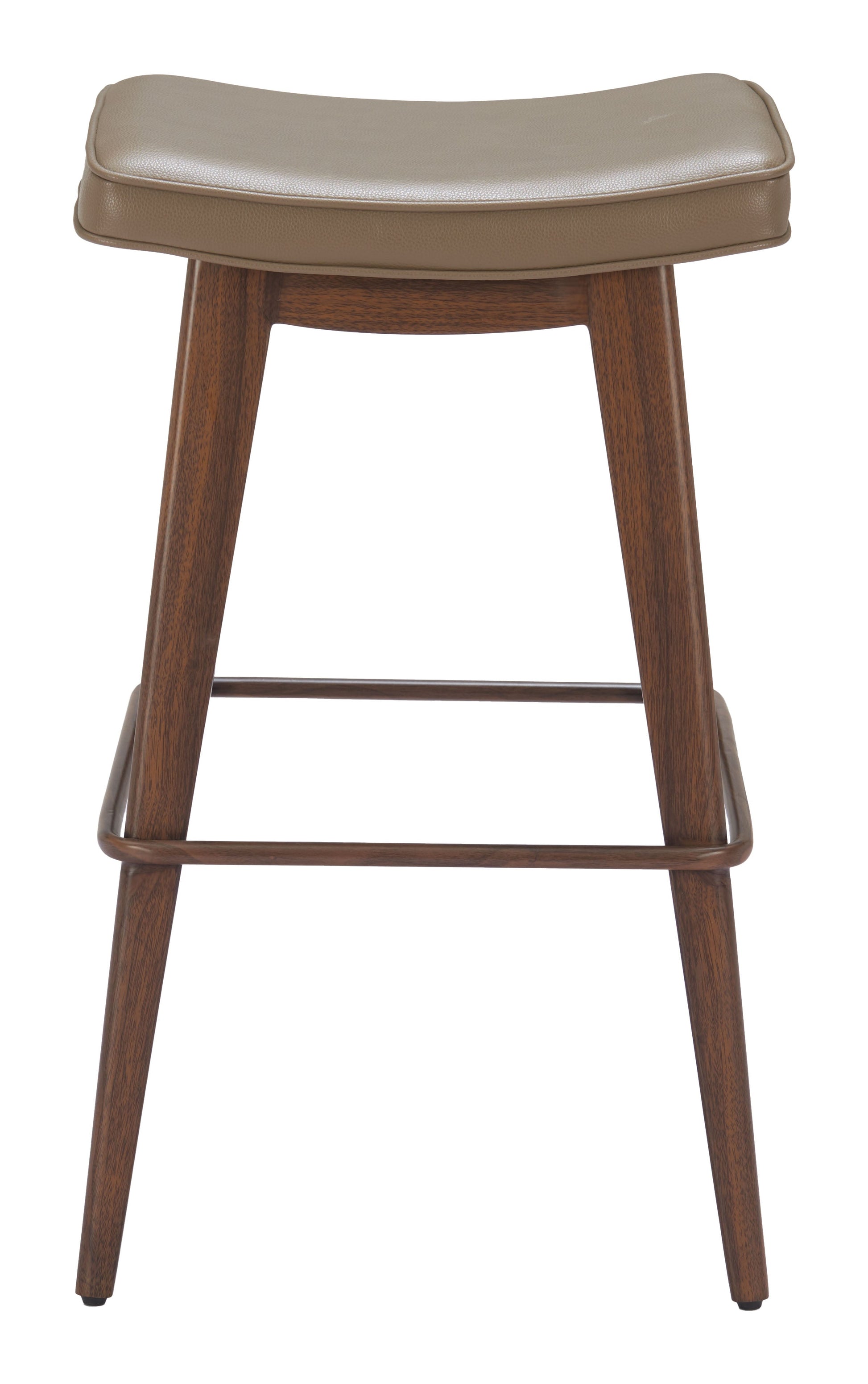 Divat Taupe & Walnut Barstool (Set of 2) - Ornate Home