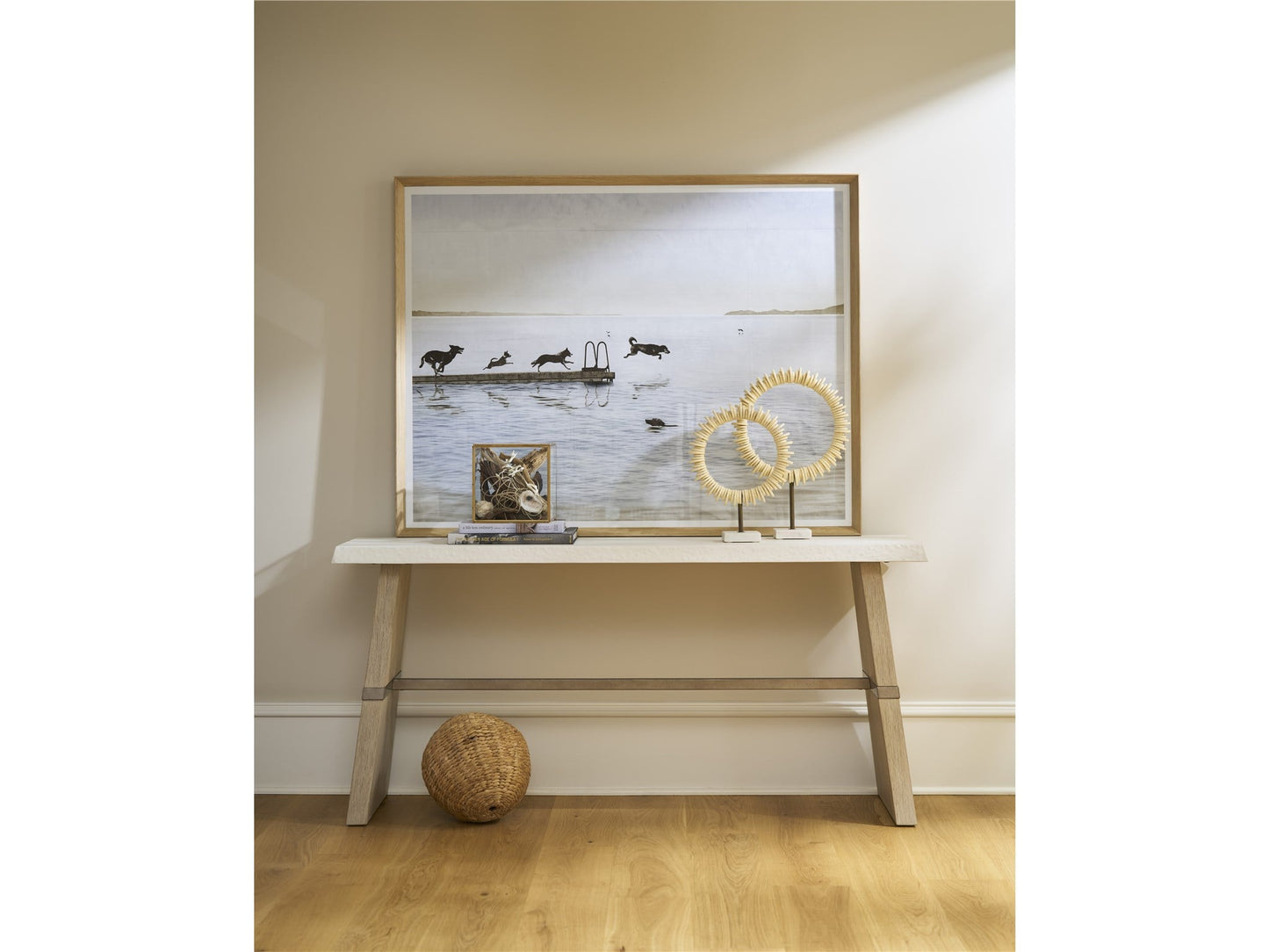 Dockside Natural Oak Console Table - Ornate Home