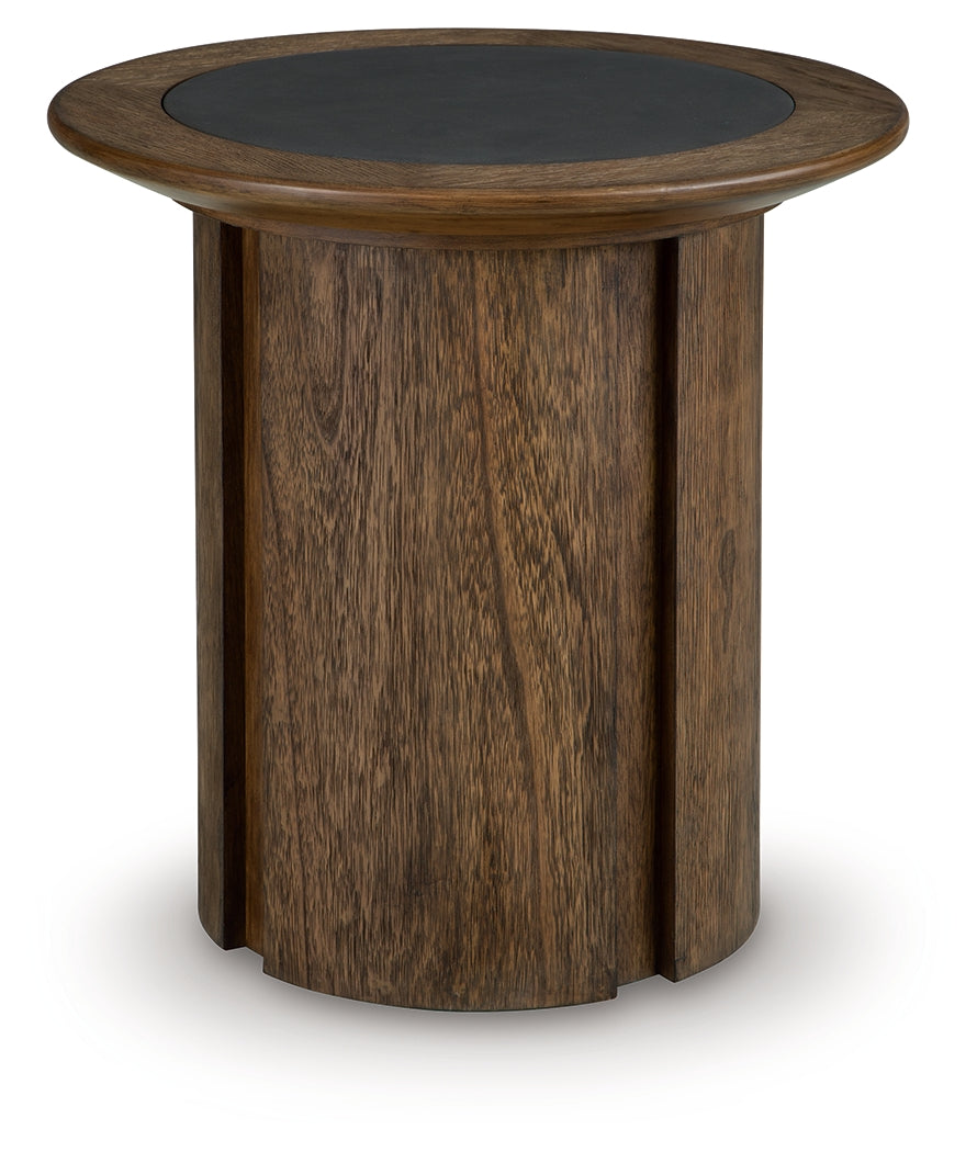 Dontayne Warm Brown End Table- Viva Furn