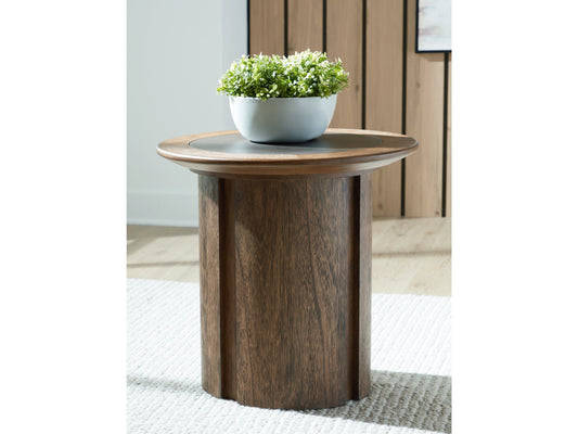 Dontayne Warm Brown End Table- Viva Furn