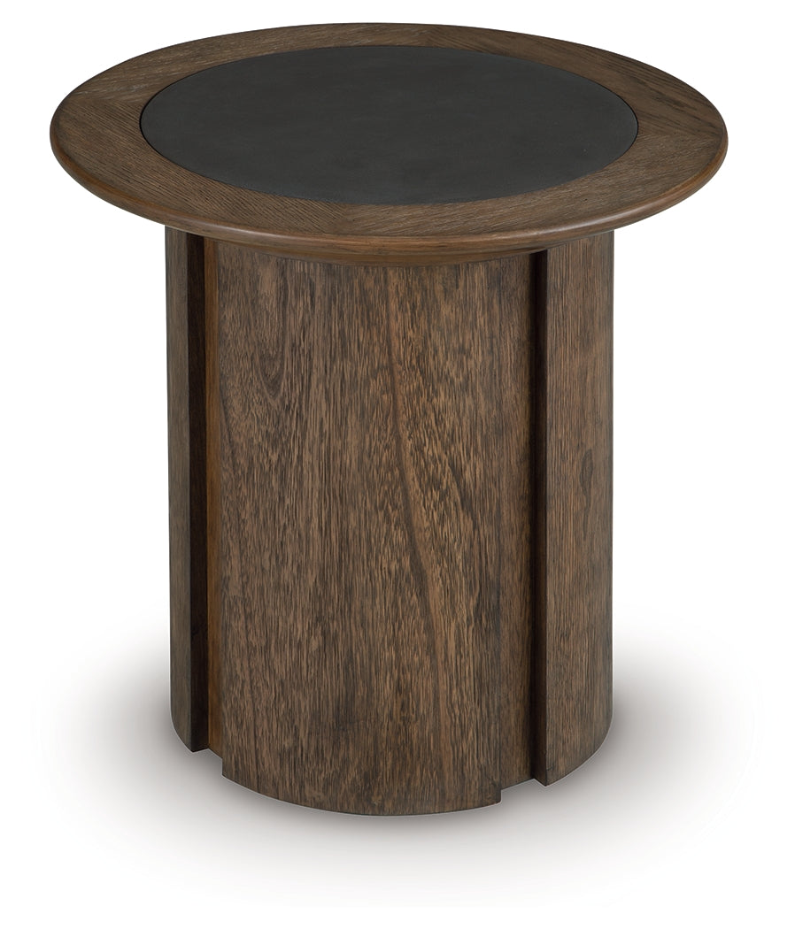 Dontayne Warm Brown End Table- Viva Furn