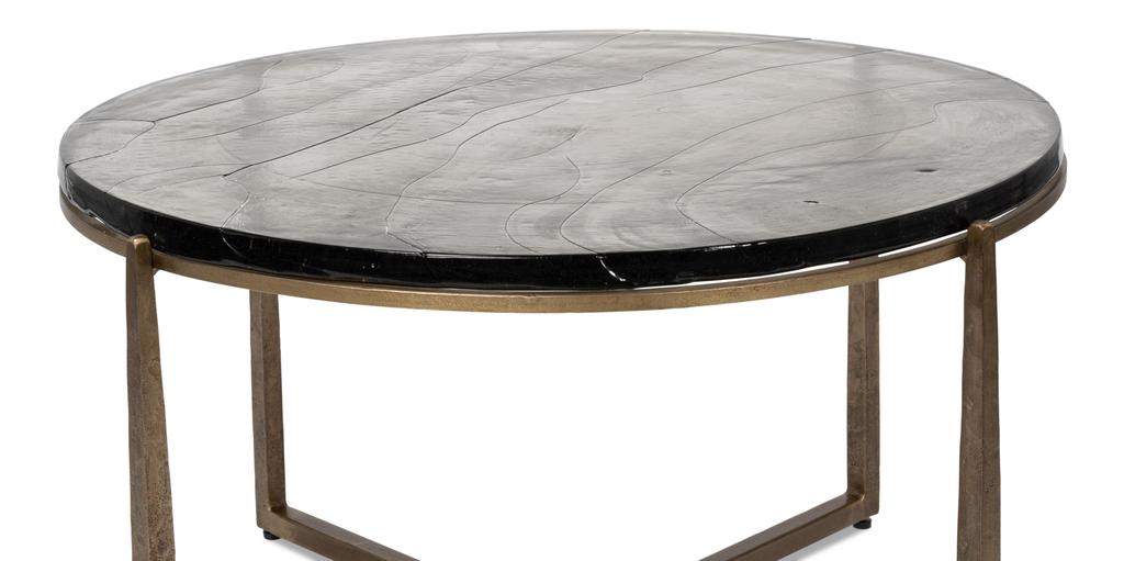 Dorsey Bronze Round Coffee Table - Ornate Home