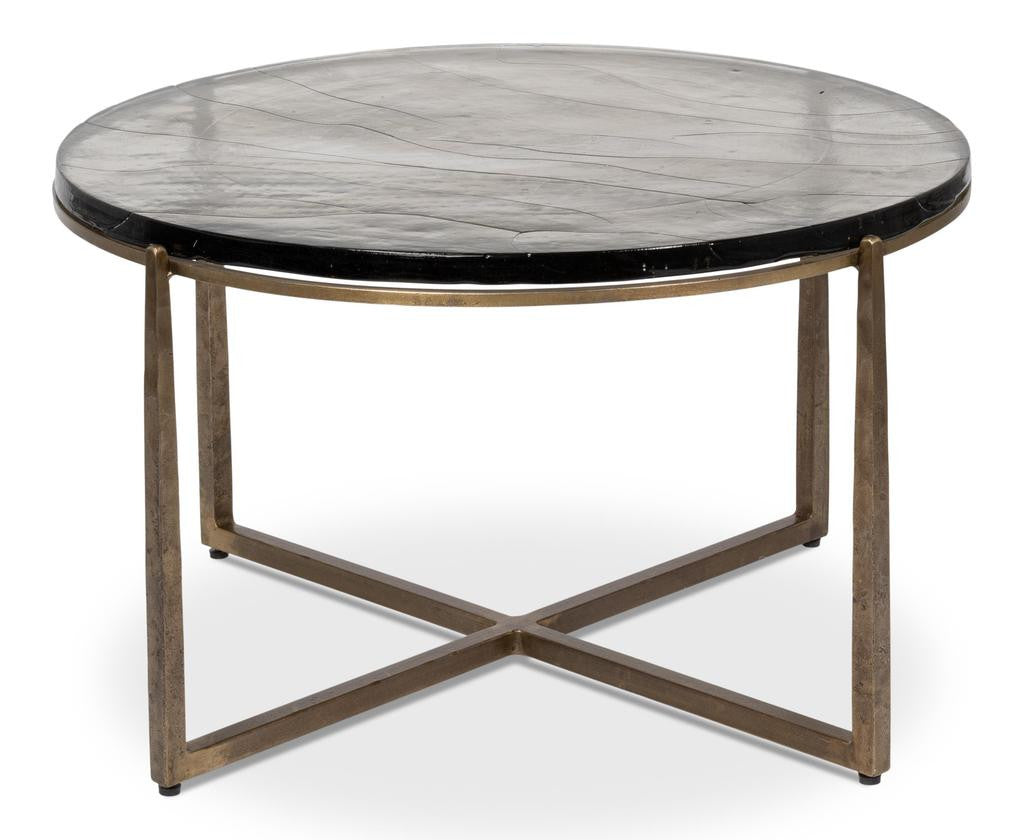 Dorsey Bronze Round Coffee Table - Ornate Home
