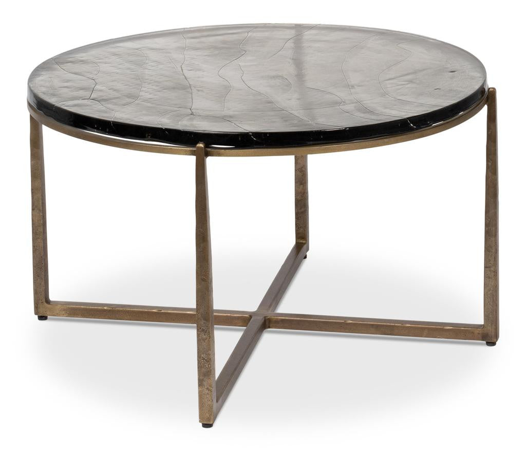 Dorsey Bronze Round Coffee Table - Ornate Home