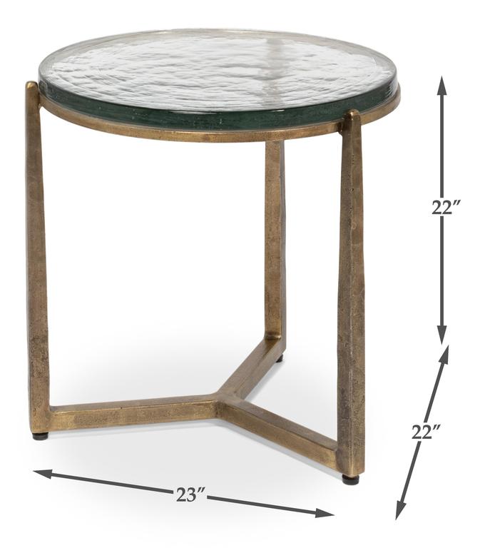 Dorsey Bronze Round Side Table - Ornate Home