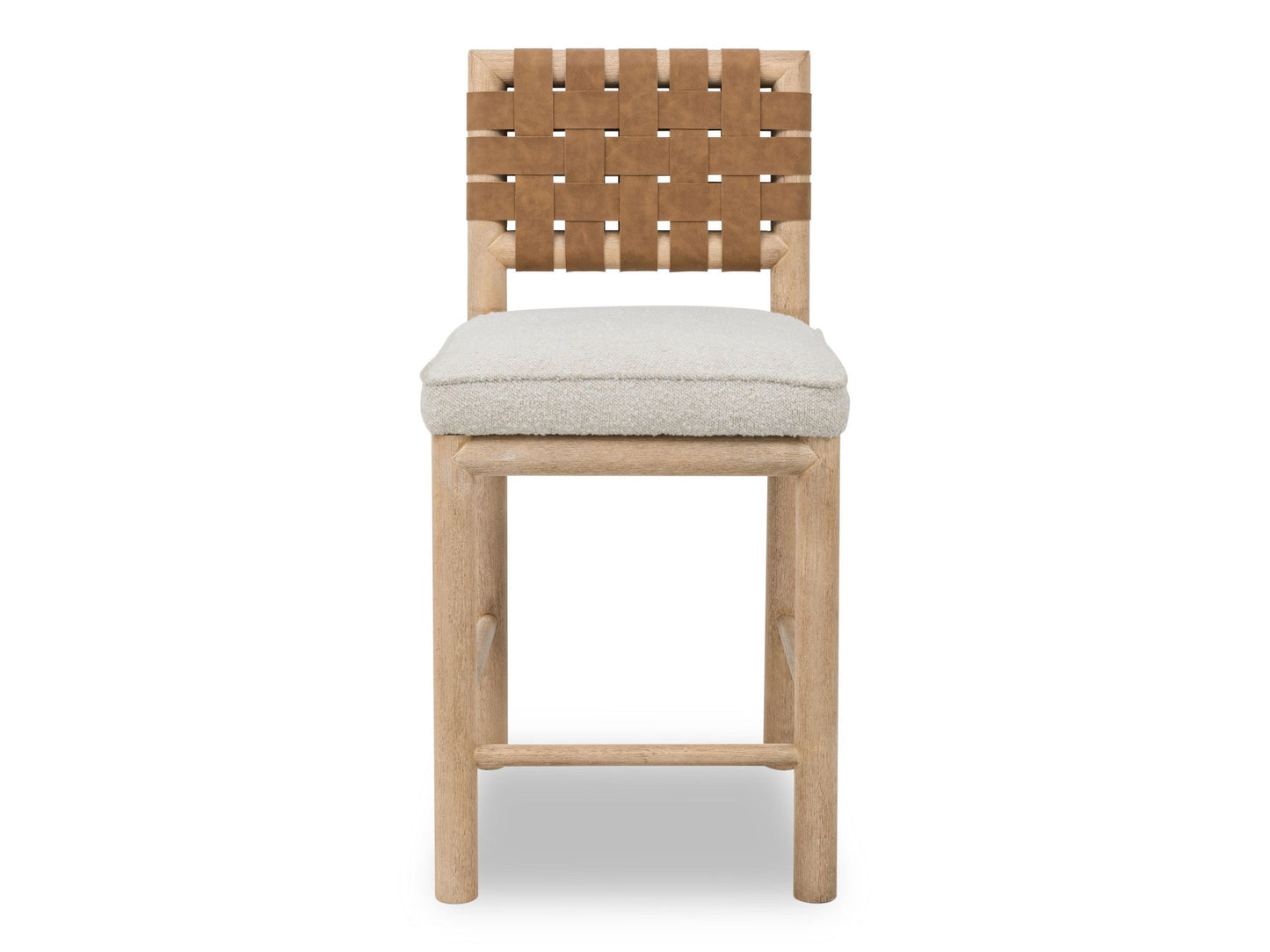 Dorsey Ginger/Ricotta Woven Counter Stool - Ornate Home