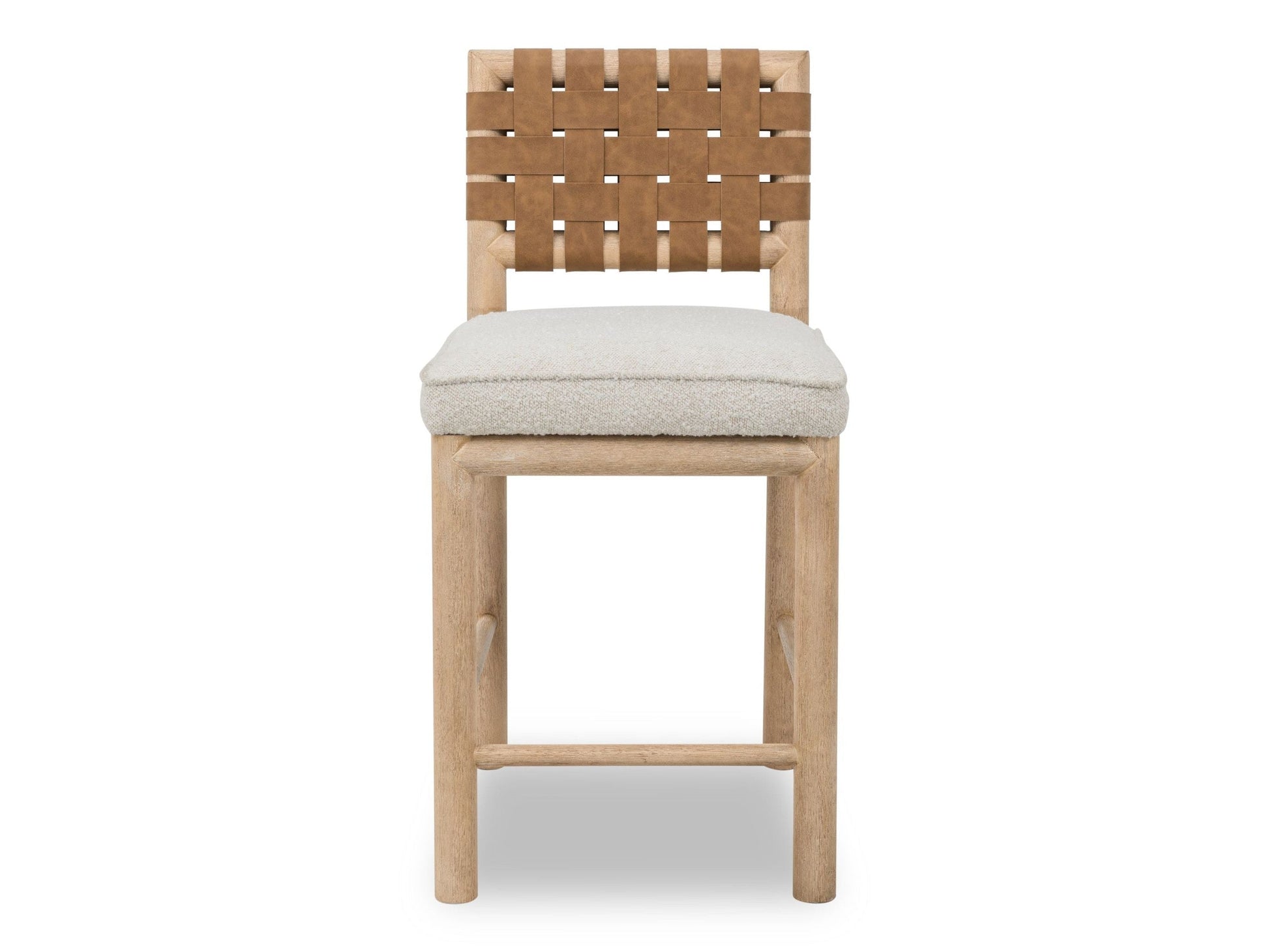 Dorsey Ginger/Ricotta Woven Counter Stool - Ornate Home