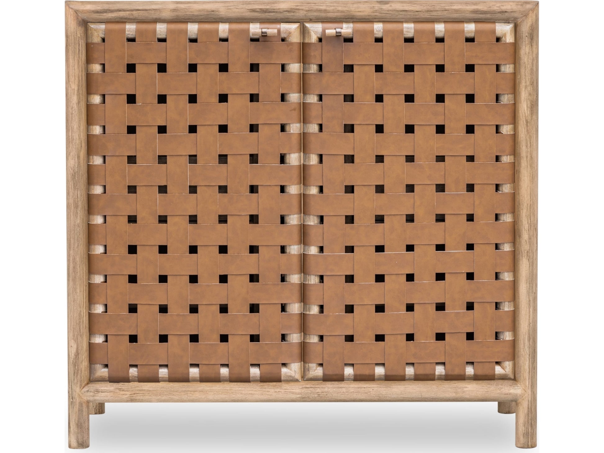 Dorsey Granola Woven Bar Cabinet - Ornate Home