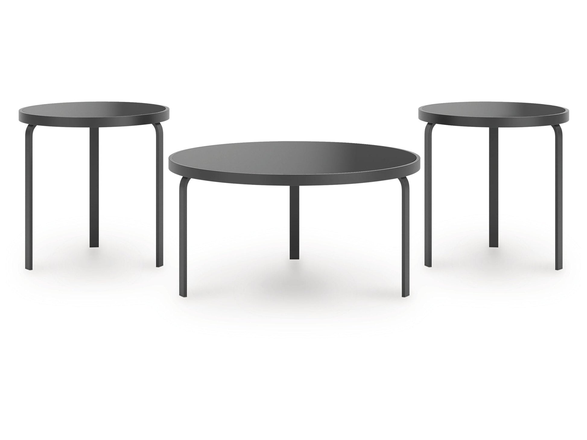 Dorylin Black Occasional Table Set (Set of 3)- Viva Furn