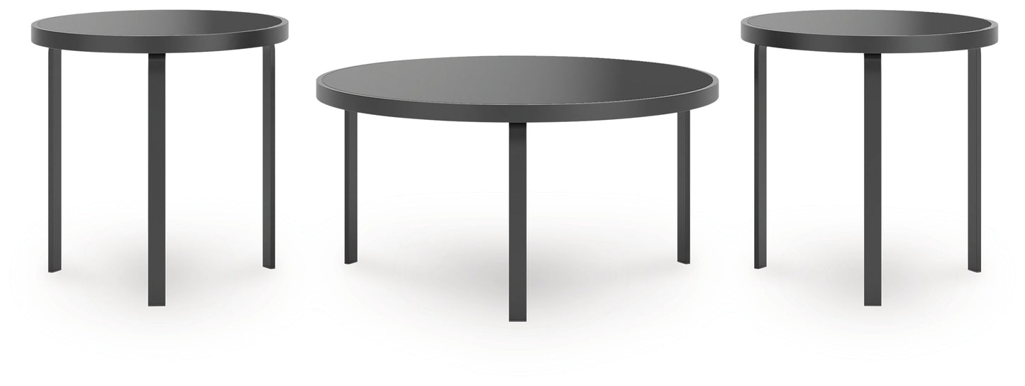 Dorylin Black Occasional Table Set (Set of 3)- Viva Furn