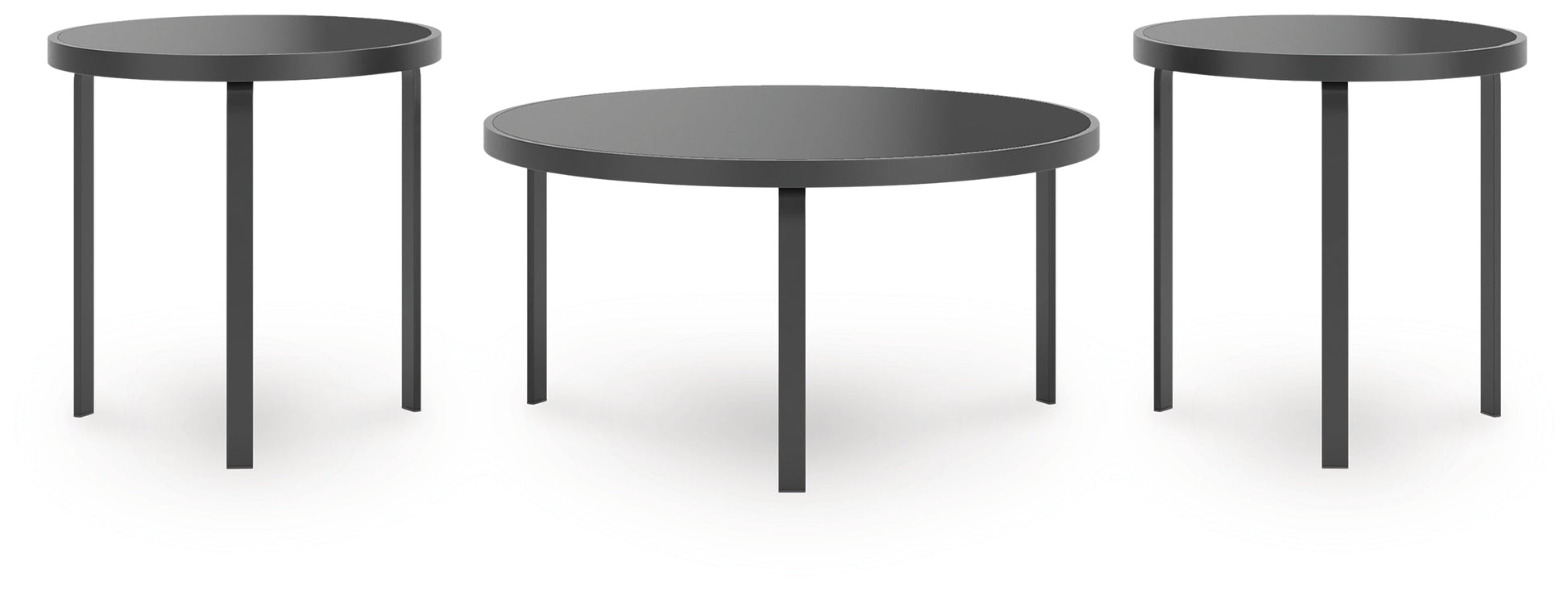 Dorylin Black Occasional Table Set (Set of 3)- Viva Furn