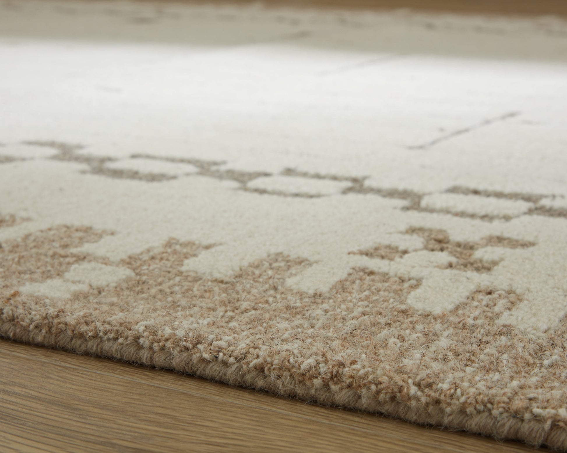 Dot Cream/Brown/Taupe Large Rug- Viva Furn
