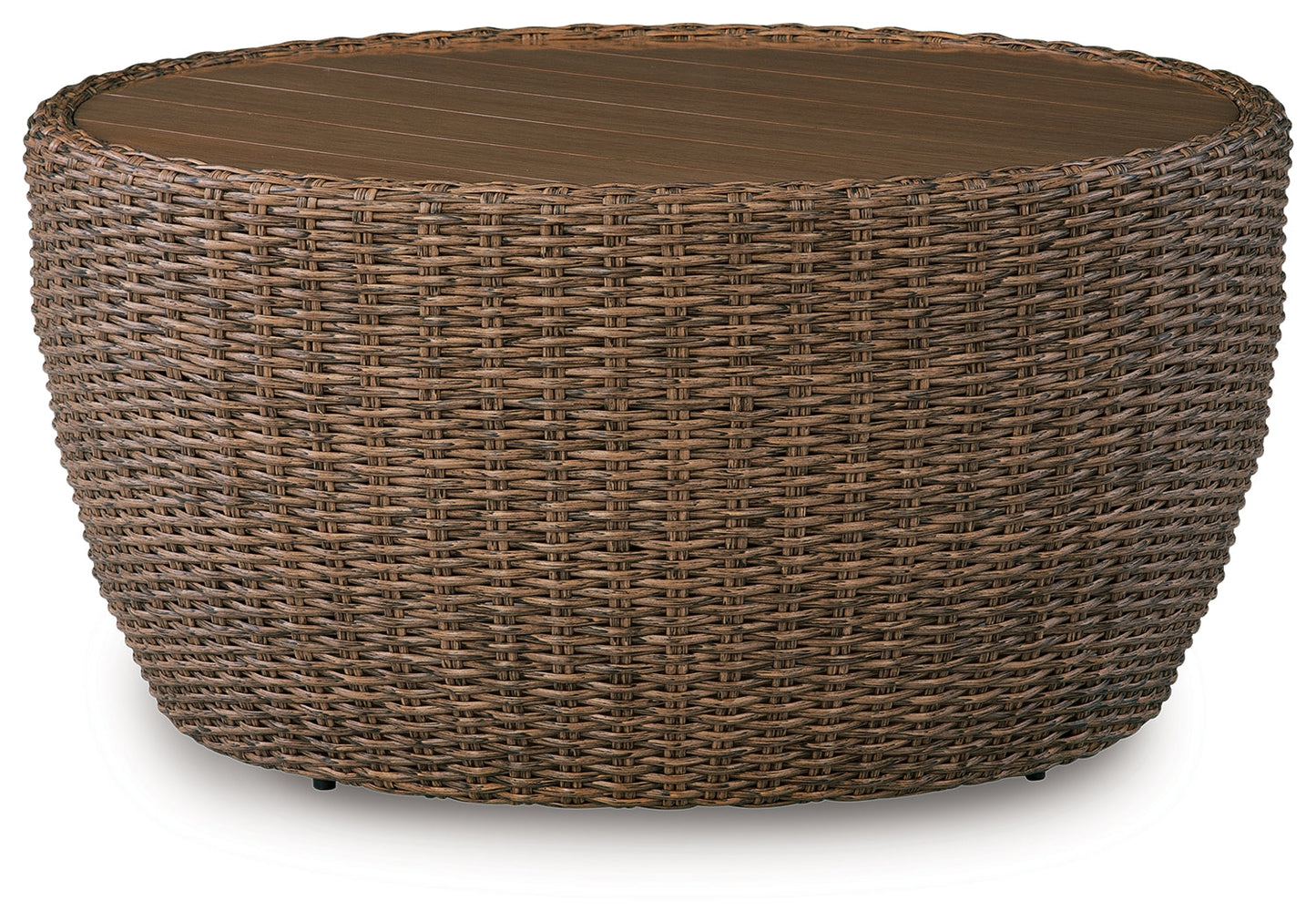 Double Point Beige Round Cocktail Table- Viva Furn