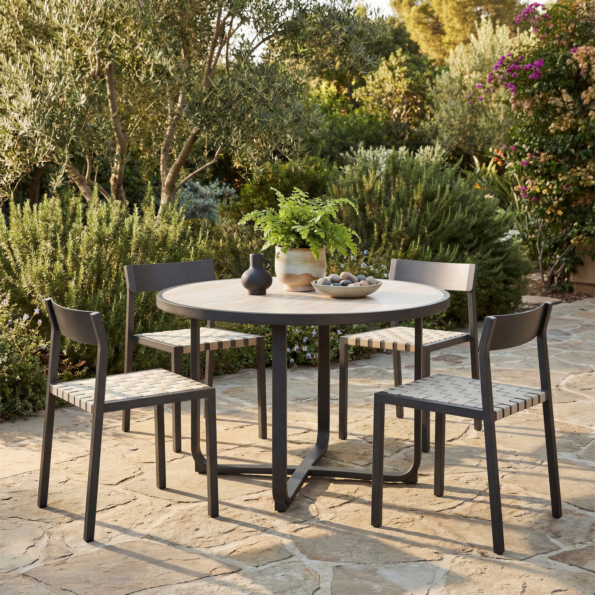 Draco Black Outdoor Dining Chair (Set of 2) - Ornate Home