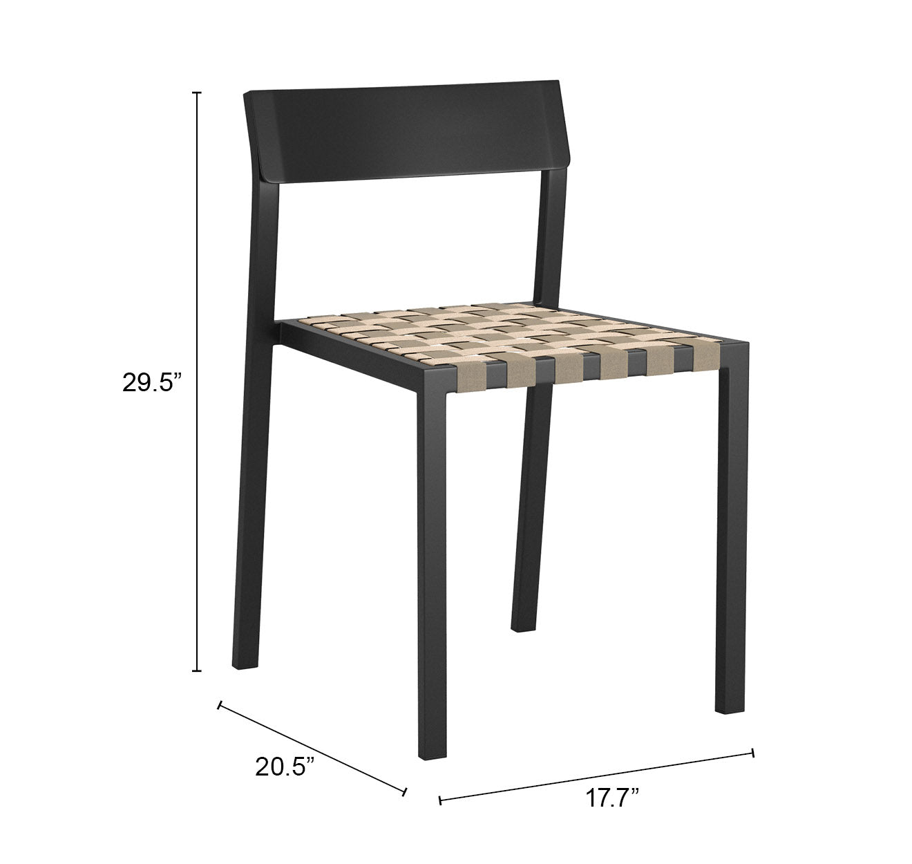Draco Black Outdoor Dining Chair (Set of 2) - Ornate Home