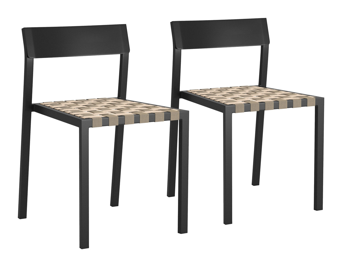 Draco Black Outdoor Dining Chair (Set of 2) - Ornate Home