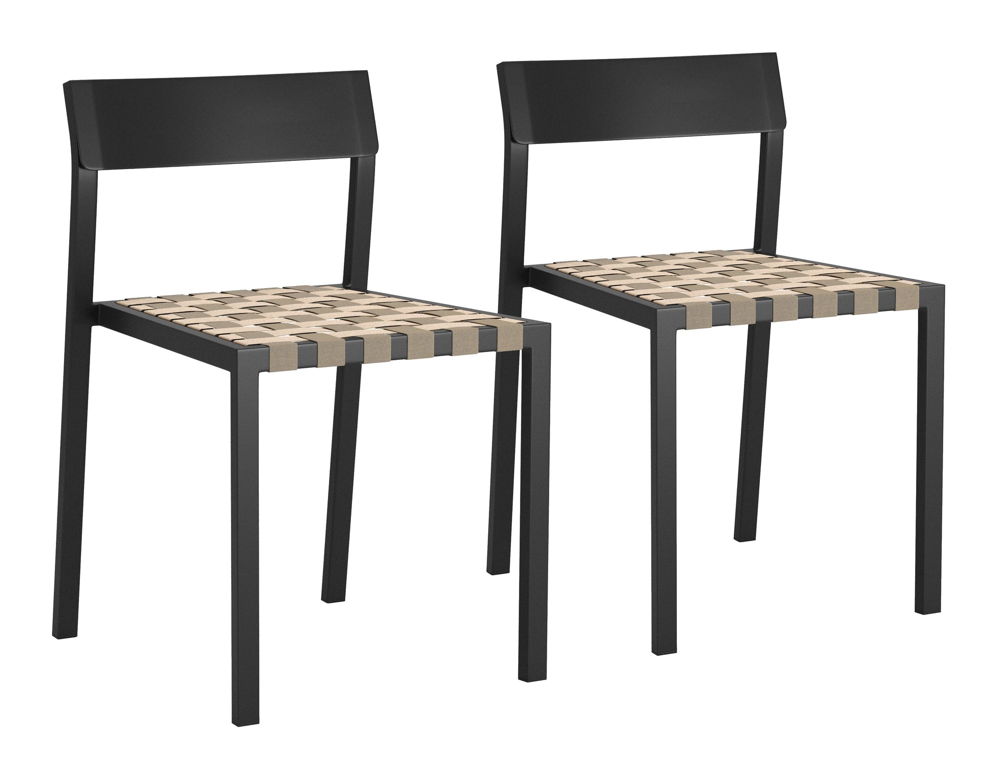 Draco Black Outdoor Dining Chair (Set of 2) - Ornate Home