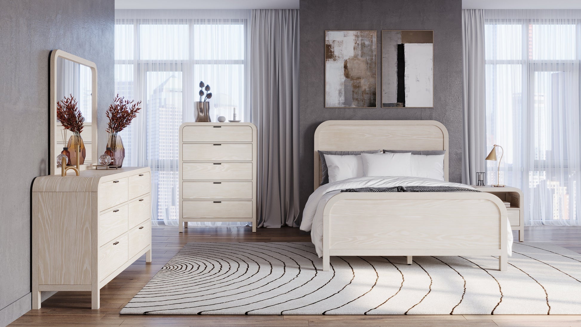 Drake Five Drawer Chest in Sugar - Ornate Home