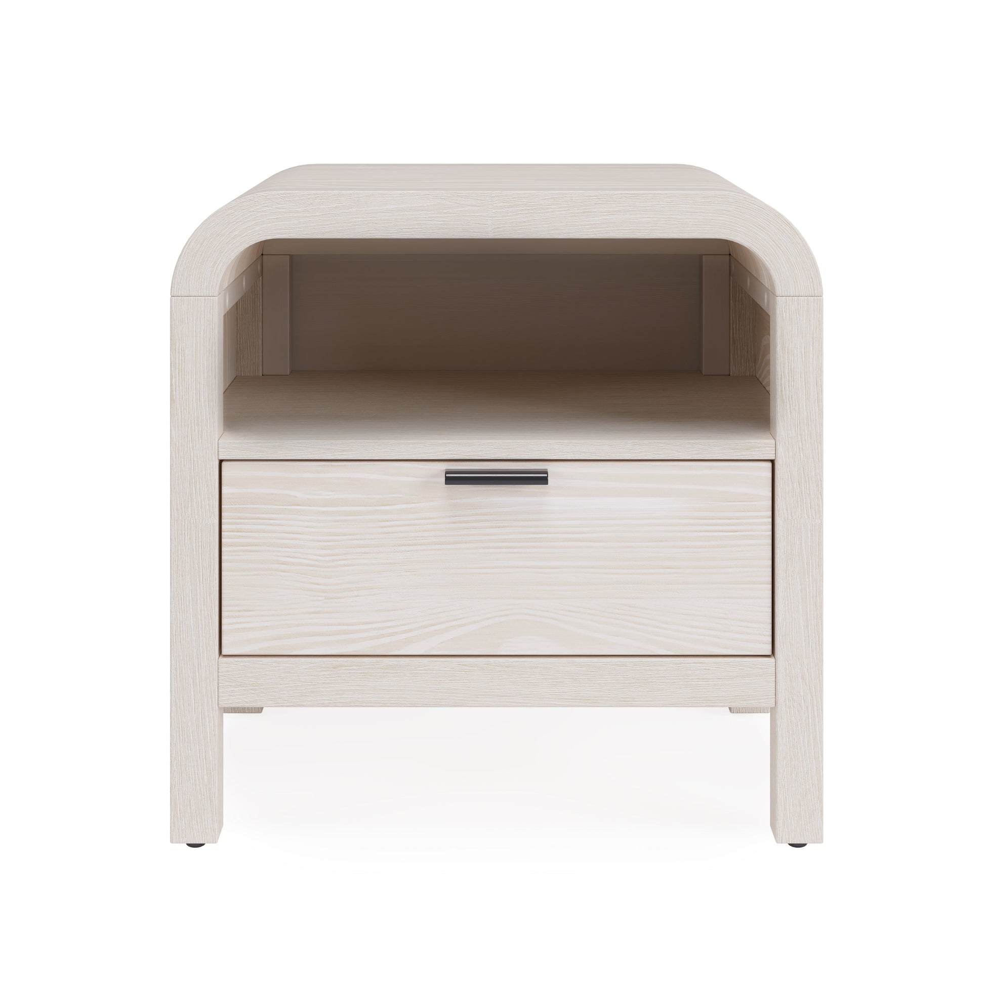 Drake One Drawer One Shelf USB-Charging Nightstand in Sugar - Ornate Home