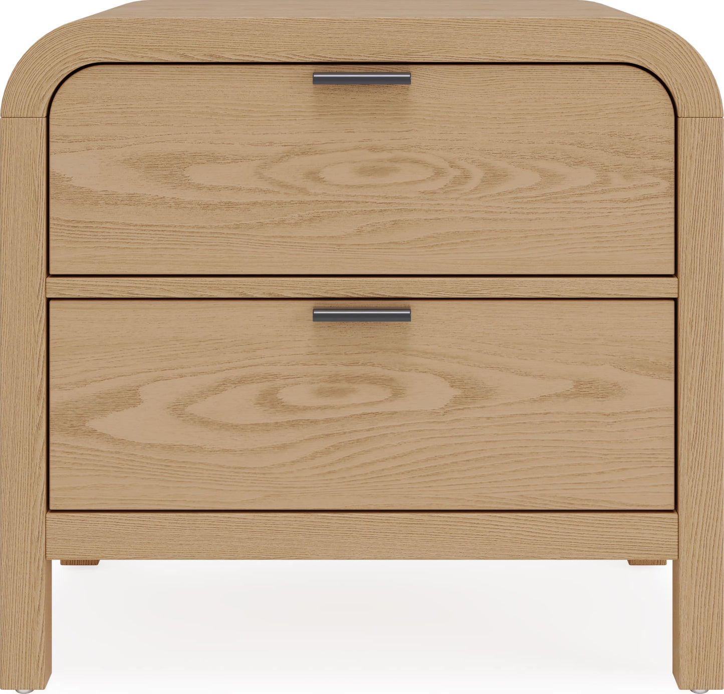 Drake Timber Two Drawer Nightstand W/USB - Ornate Home
