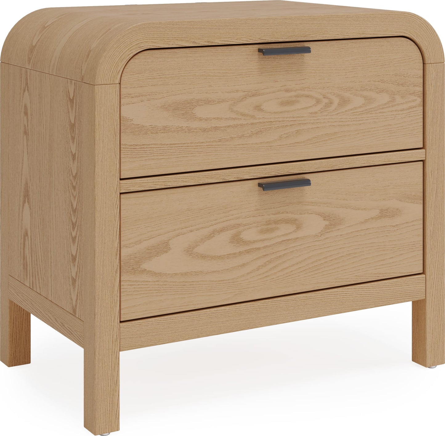 Drake Timber Two Drawer Nightstand W/USB - Ornate Home