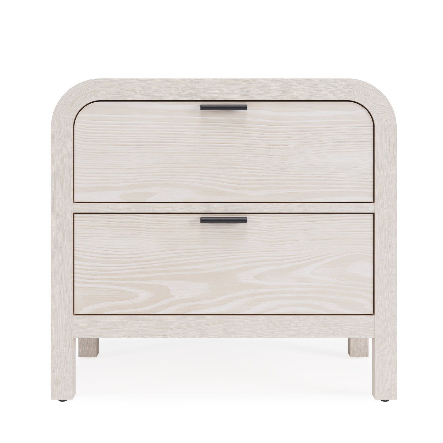 Drake Two Drawer USB-Charging Nightstand in Sugar - Ornate Home