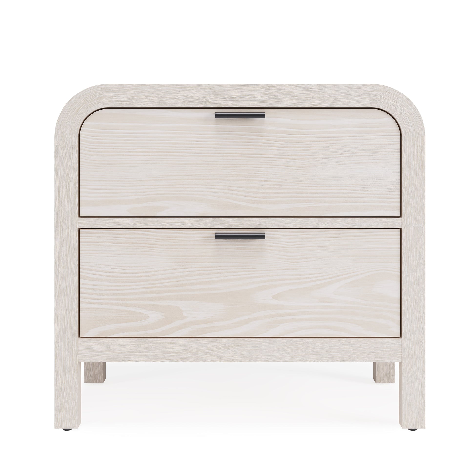 Drake Two Drawer USB-Charging Nightstand in Sugar - Ornate Home
