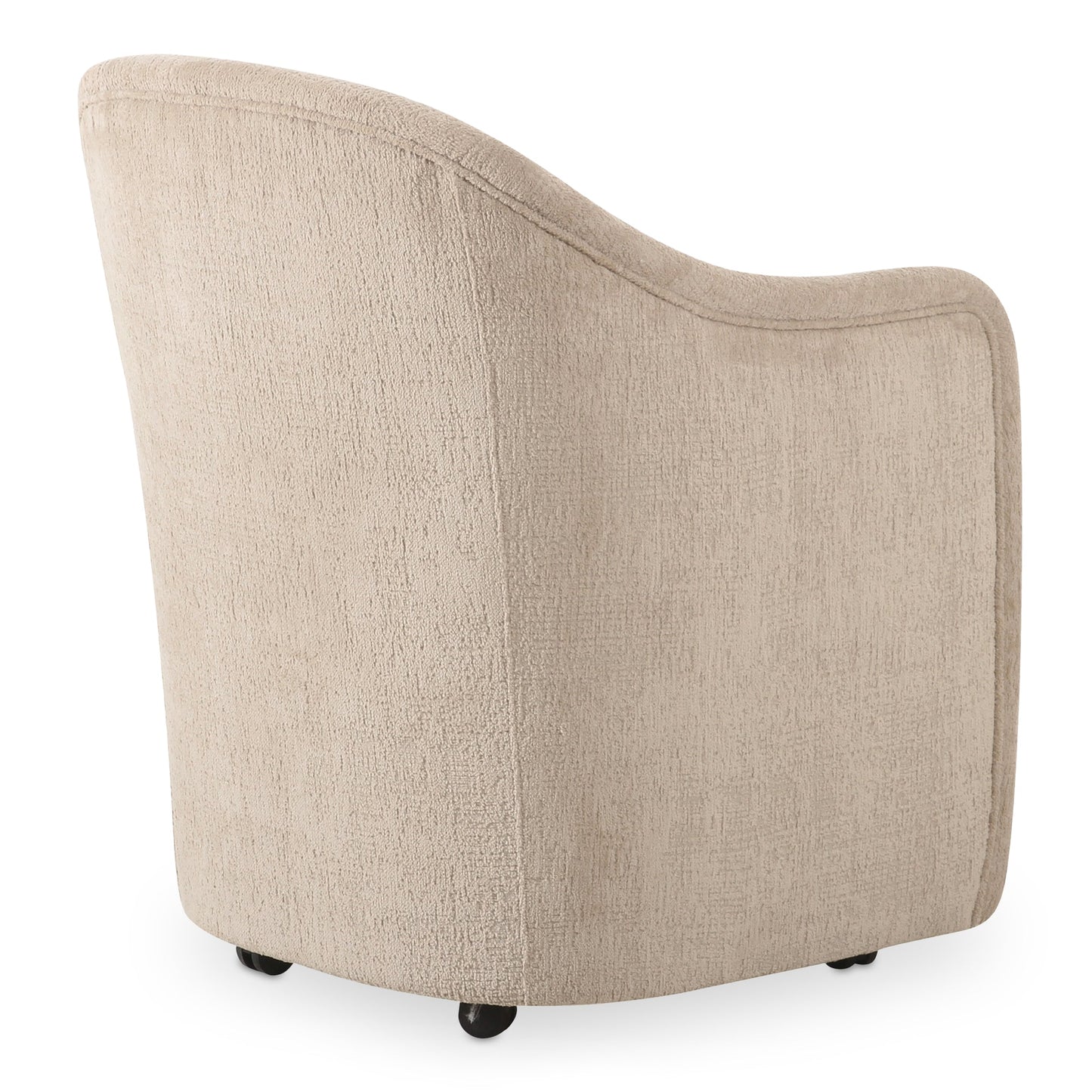 Drava Beige Rolling Dining Chair - Ornate Home