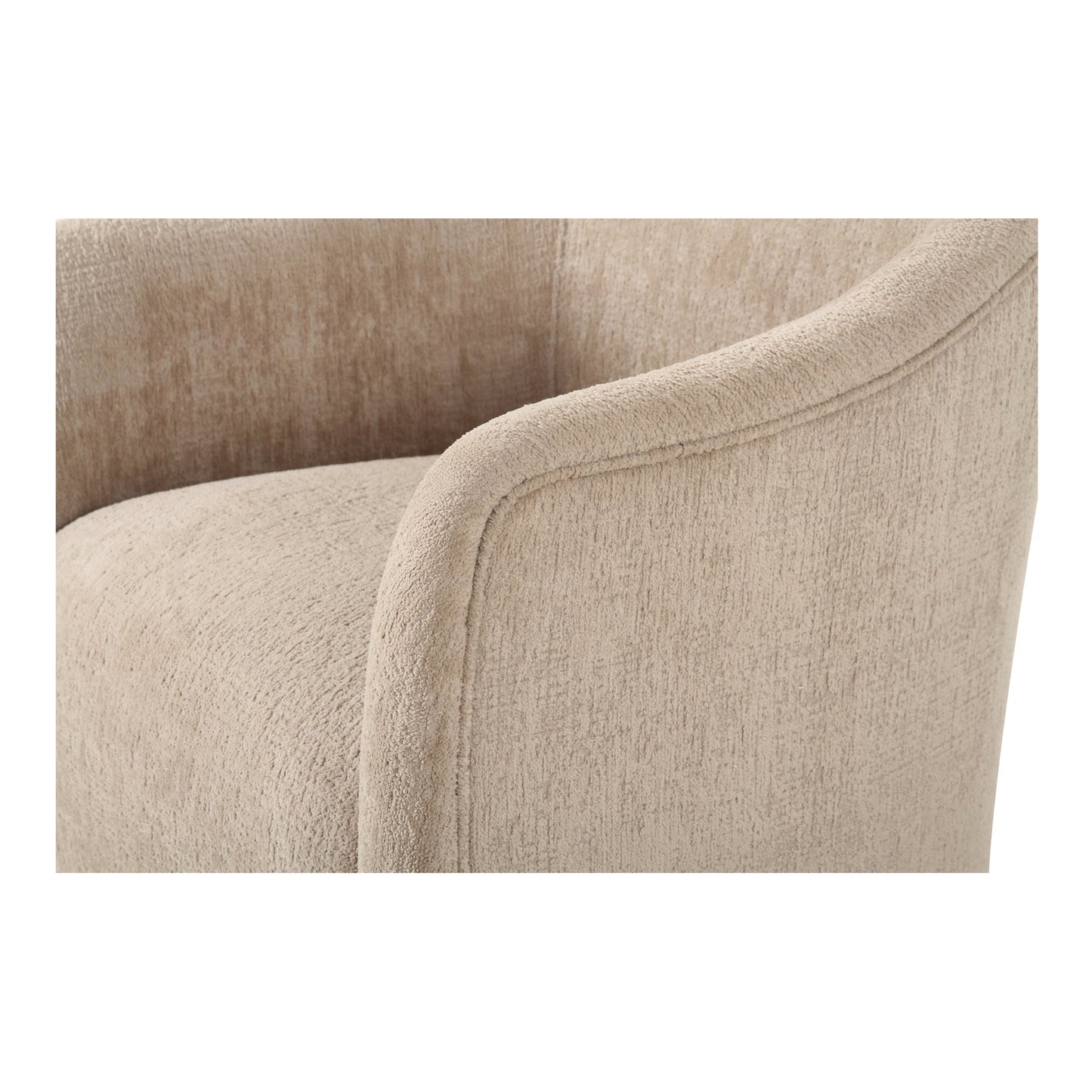 Drava Beige Rolling Dining Chair - Ornate Home