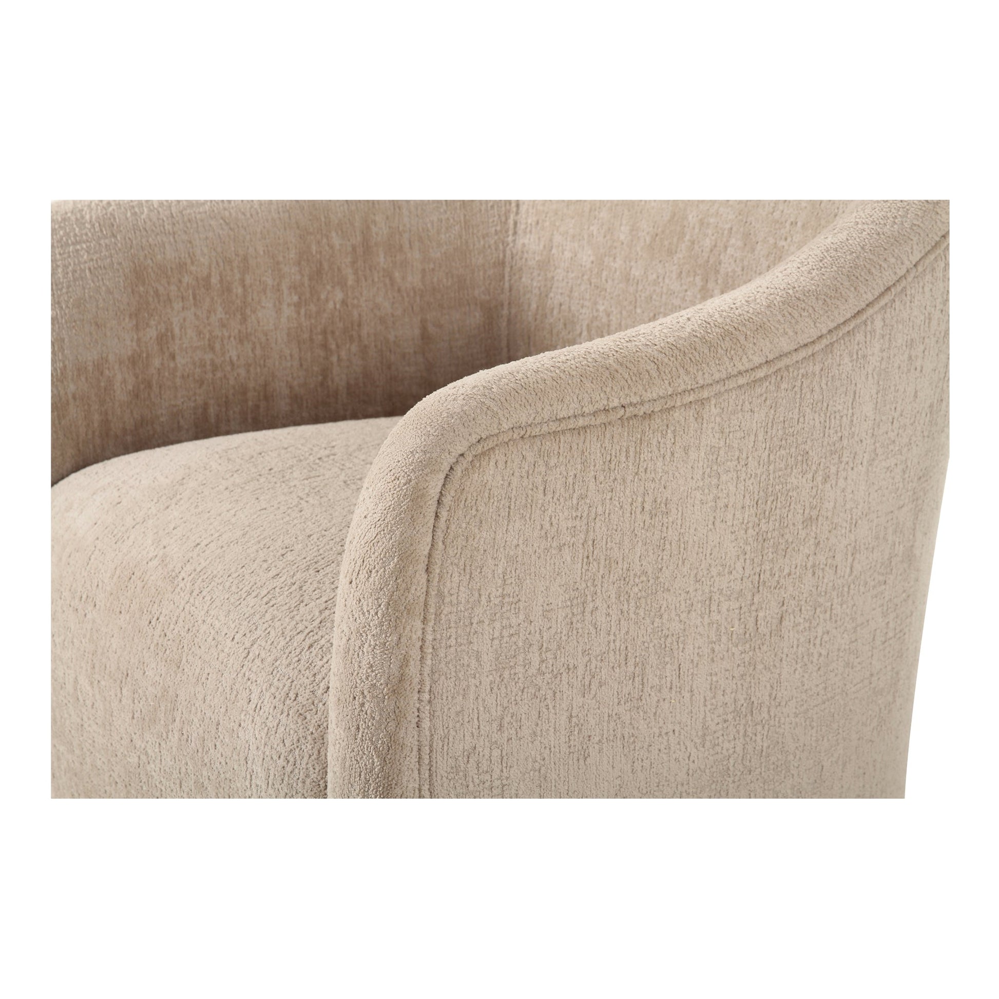 Drava Beige Rolling Dining Chair - Ornate Home