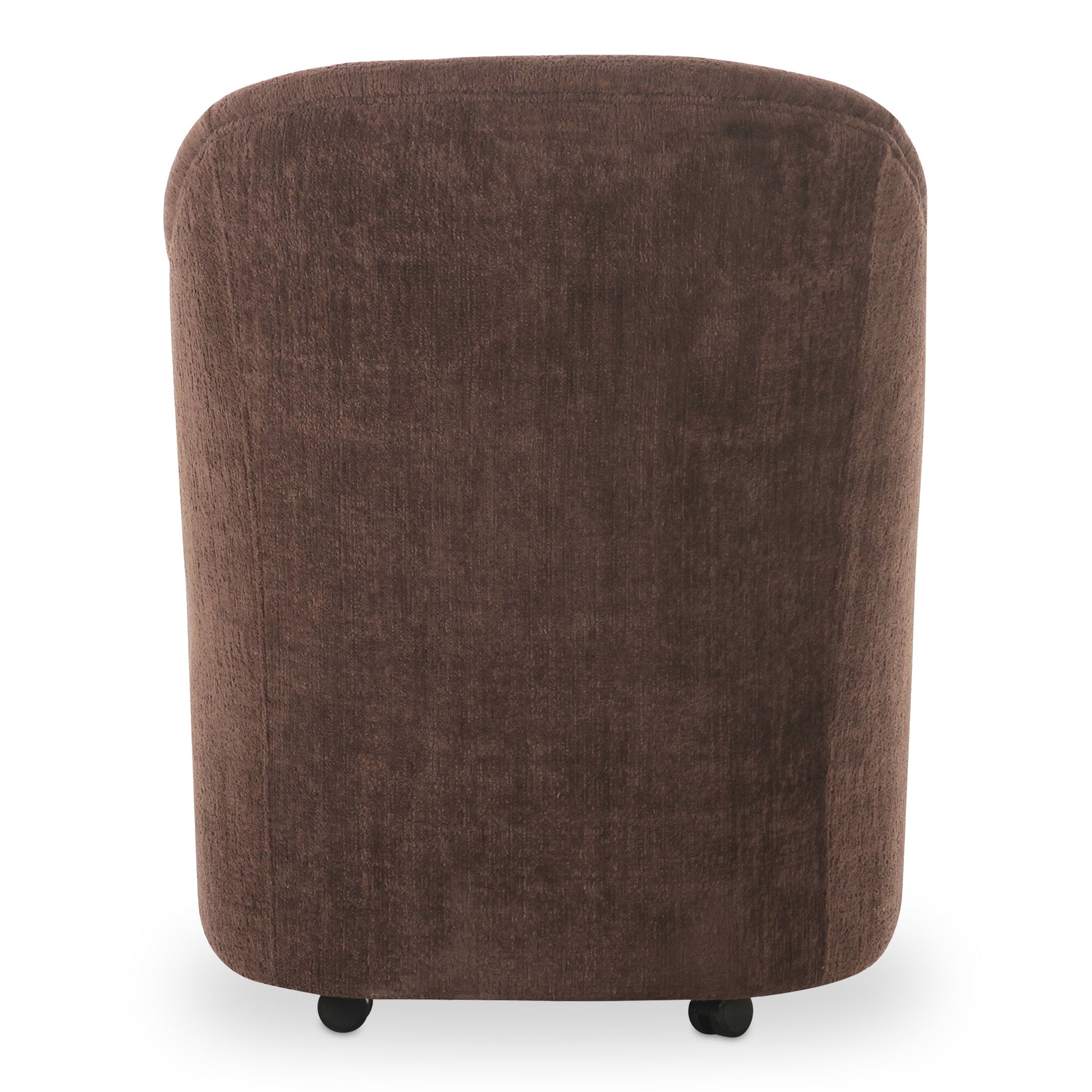 Drava Dark Brown Rolling Dining Chair - Ornate Home