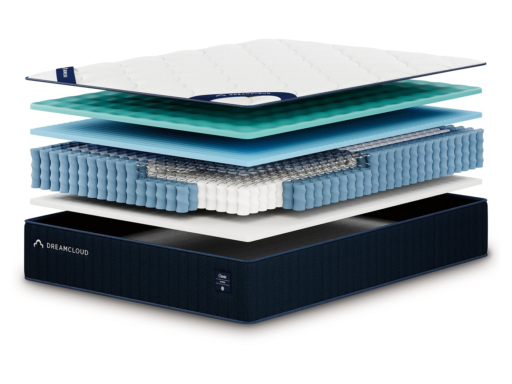 DreamCloud Classic Hybrid Firm White Twin XL Mattress- Viva Furn