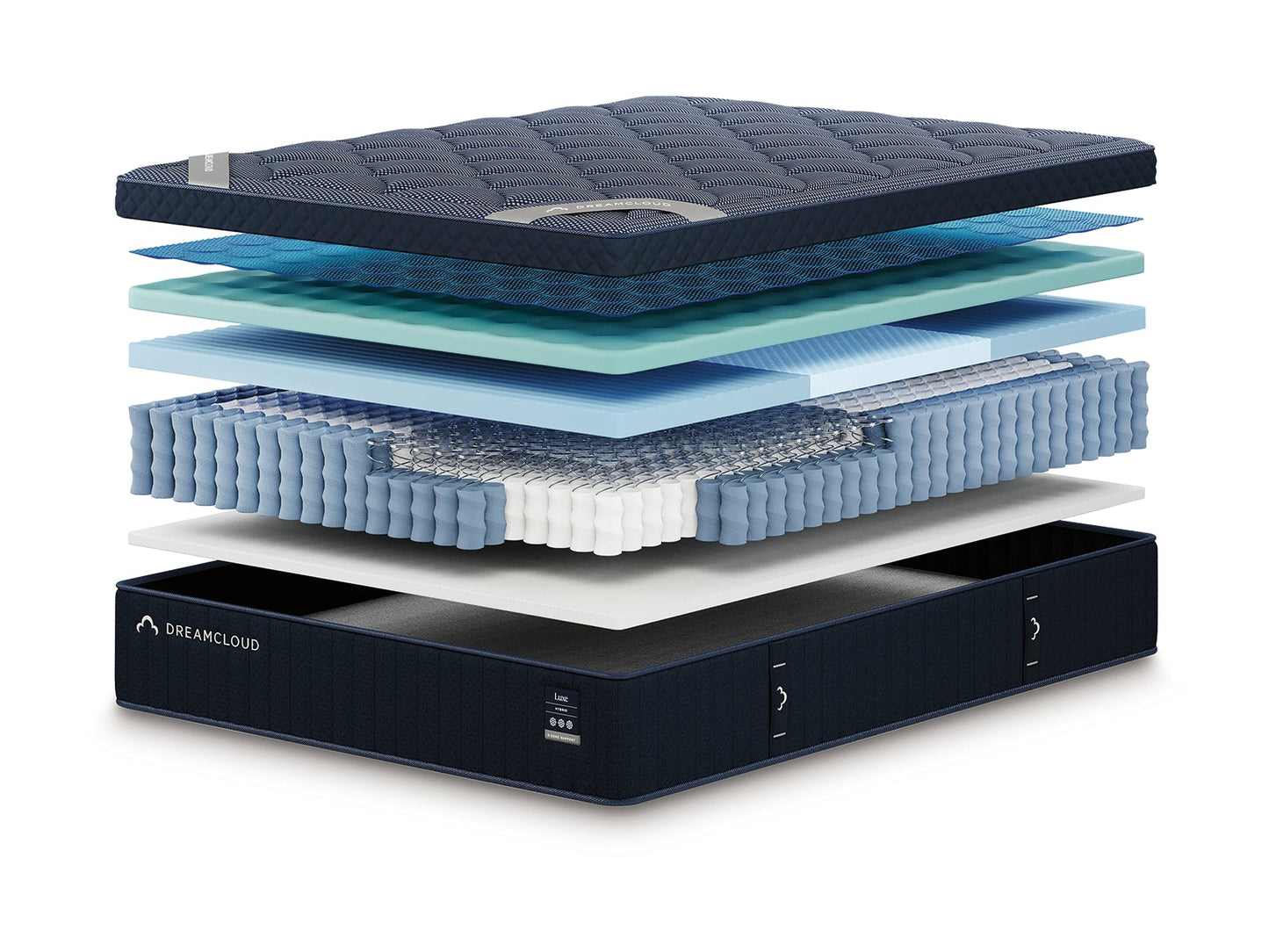 DreamCloud Luxe Hybrid Medium White Full Mattress- Viva Furn