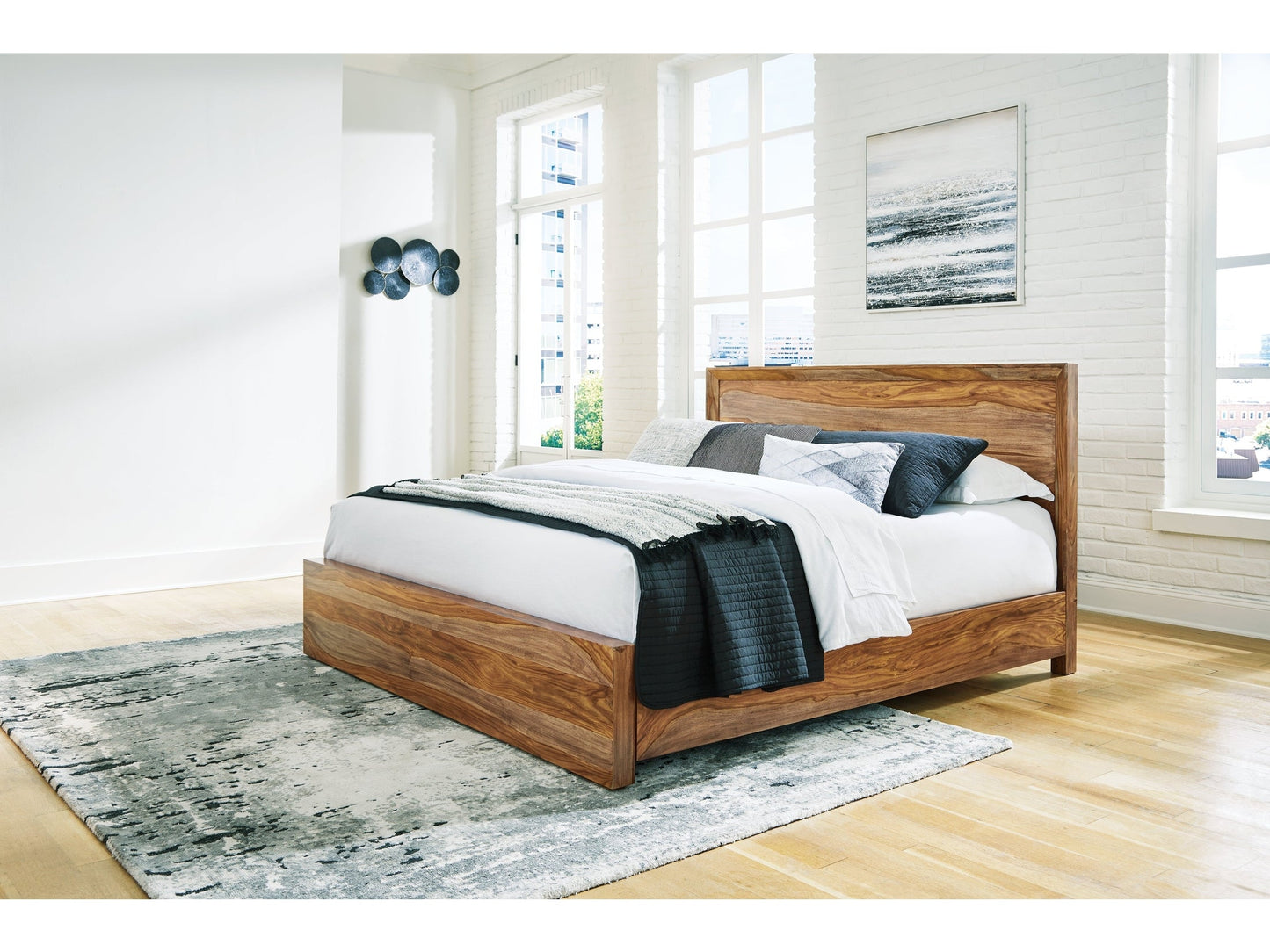 Dressonni King Panel Bedroom Set with Dresser and Mirror- Viva Furn