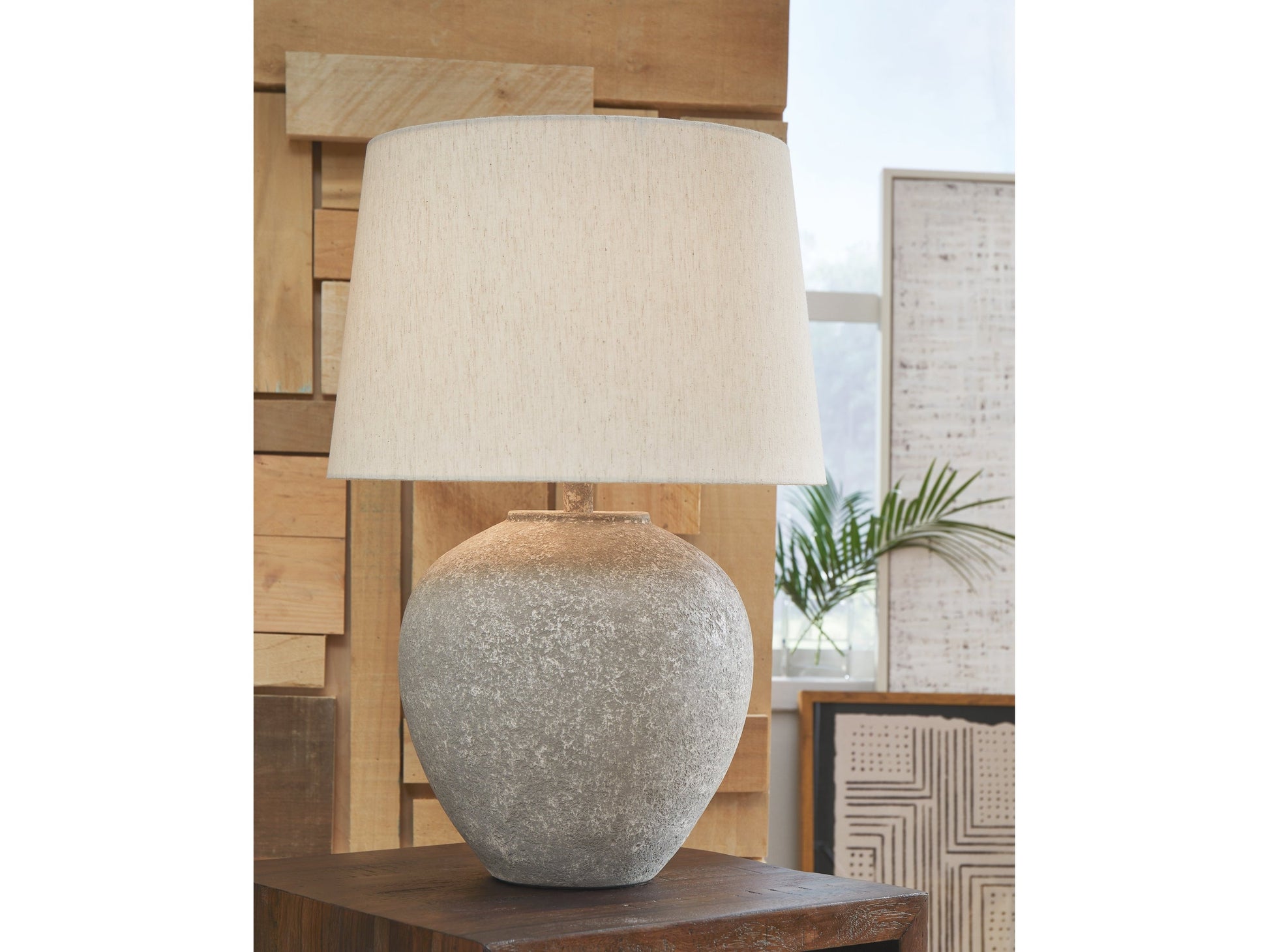 Dreward Distressed Gray Table Lamp (Set of 2)- Viva Furn