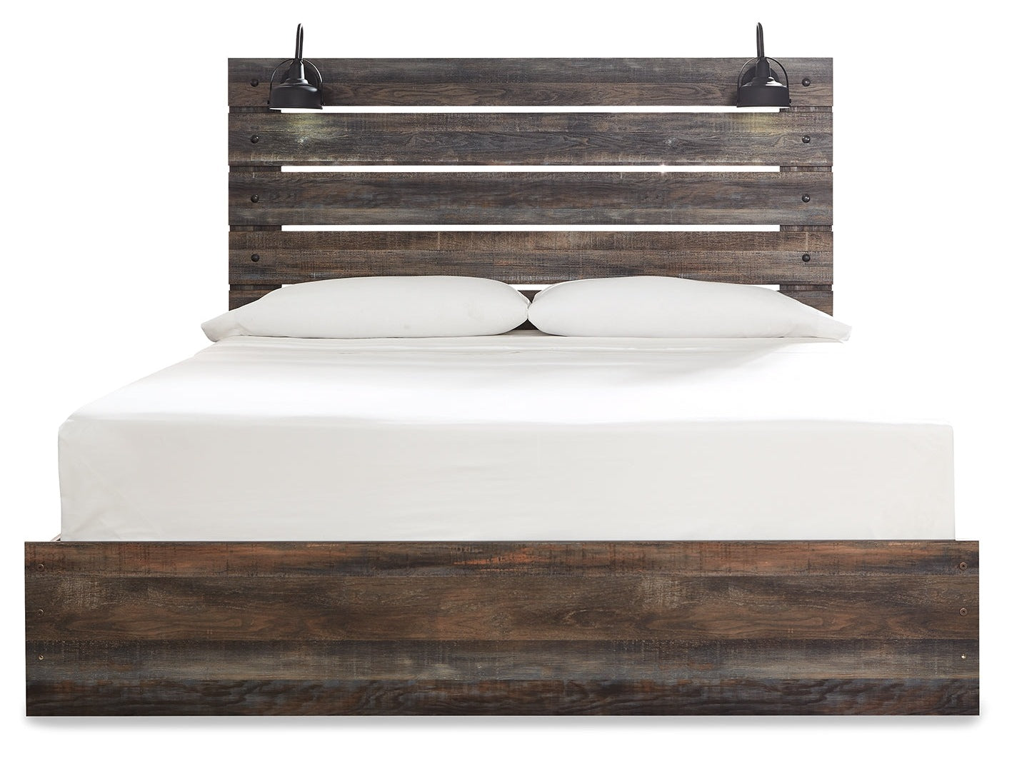 Drystan Multi King Panel Bed & 2 Nightstands- Viva Furn
