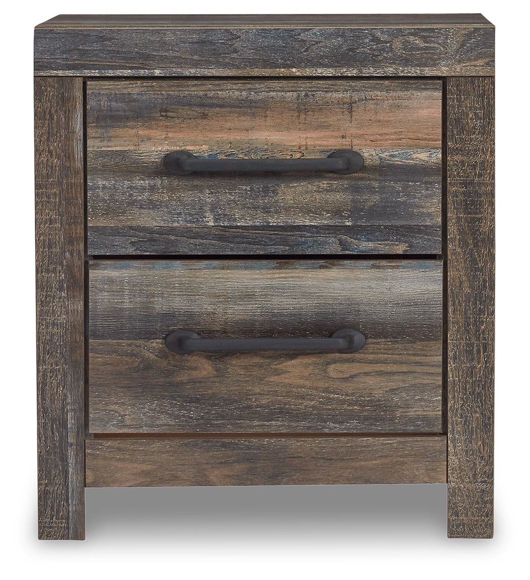 Drystan Multi King Panel Bed & 2 Nightstands- Viva Furn